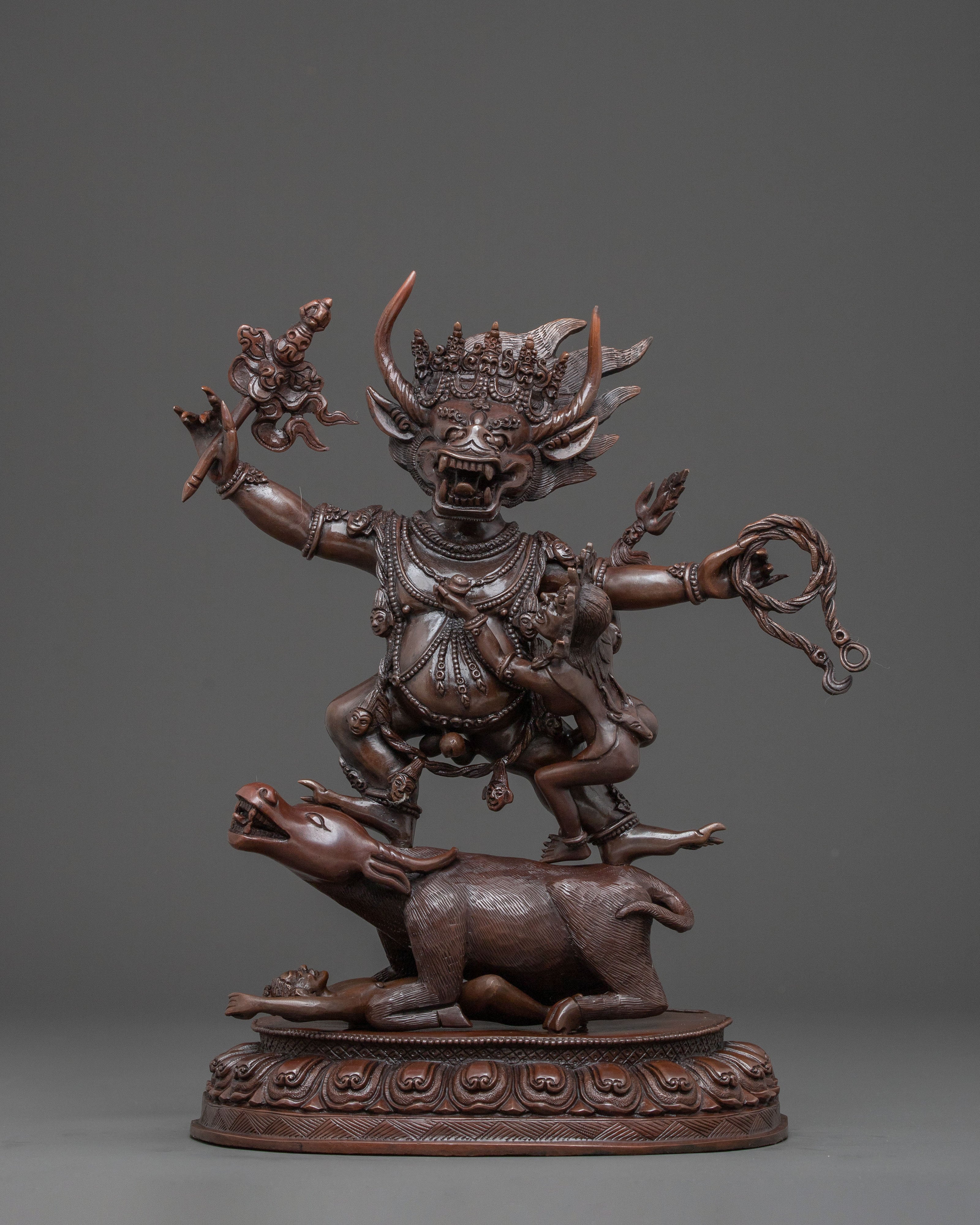 Protector Deity Yama Dharmaraja Statue | Home Decor