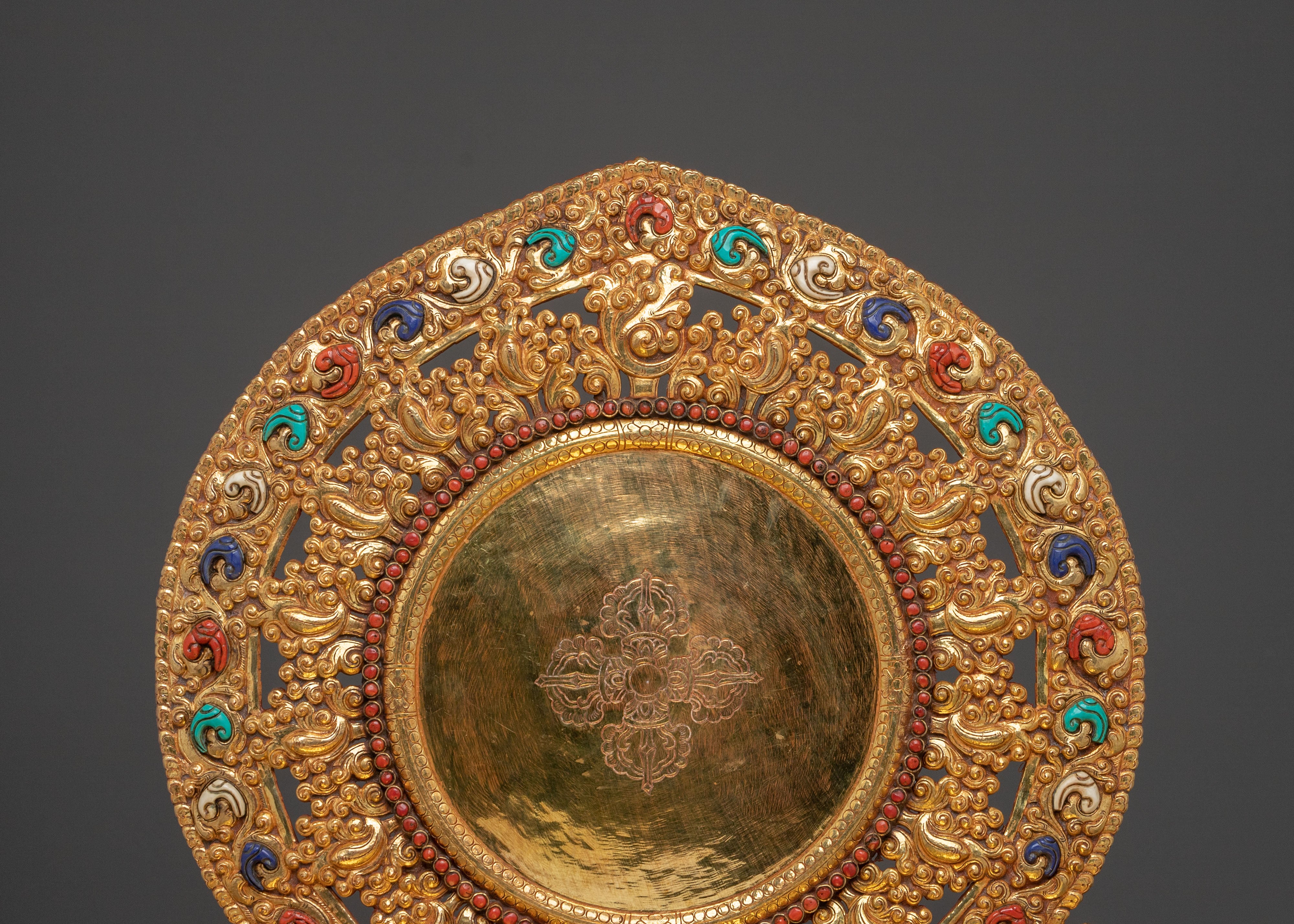 Exquisite 24K Gold Gilded Handcrafted Sacred Throne