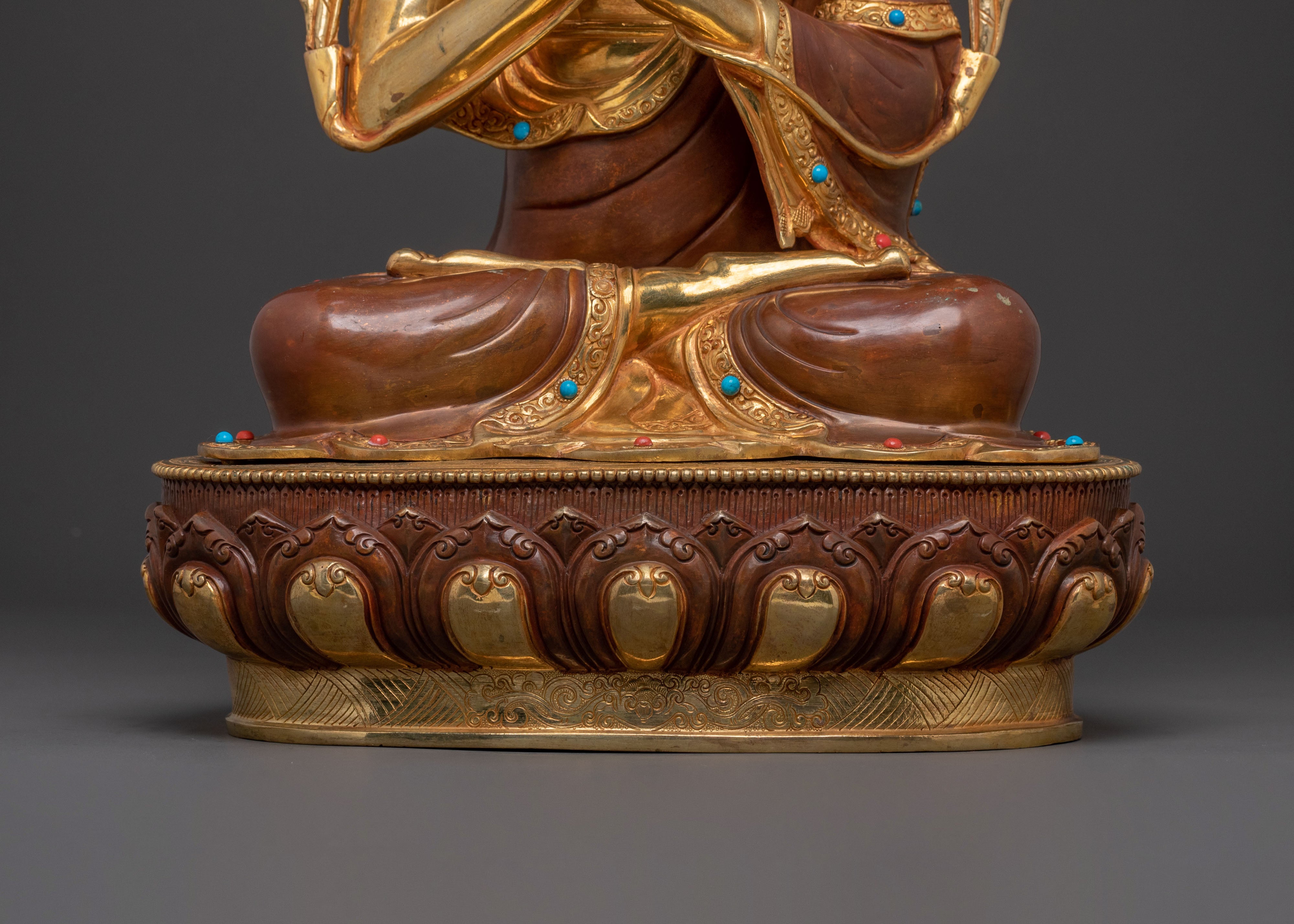 Handcrafted Tsongkhapa Traditional Statue with Disciples