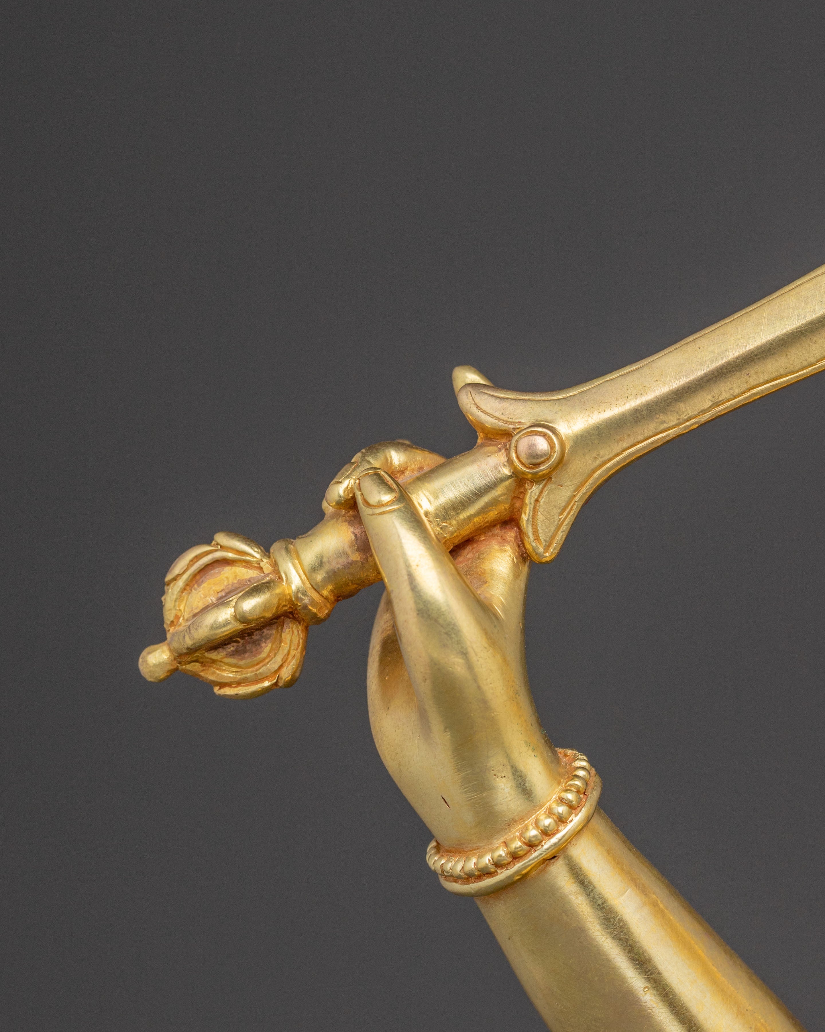 24K Gilded Manjushri Blessing Statue