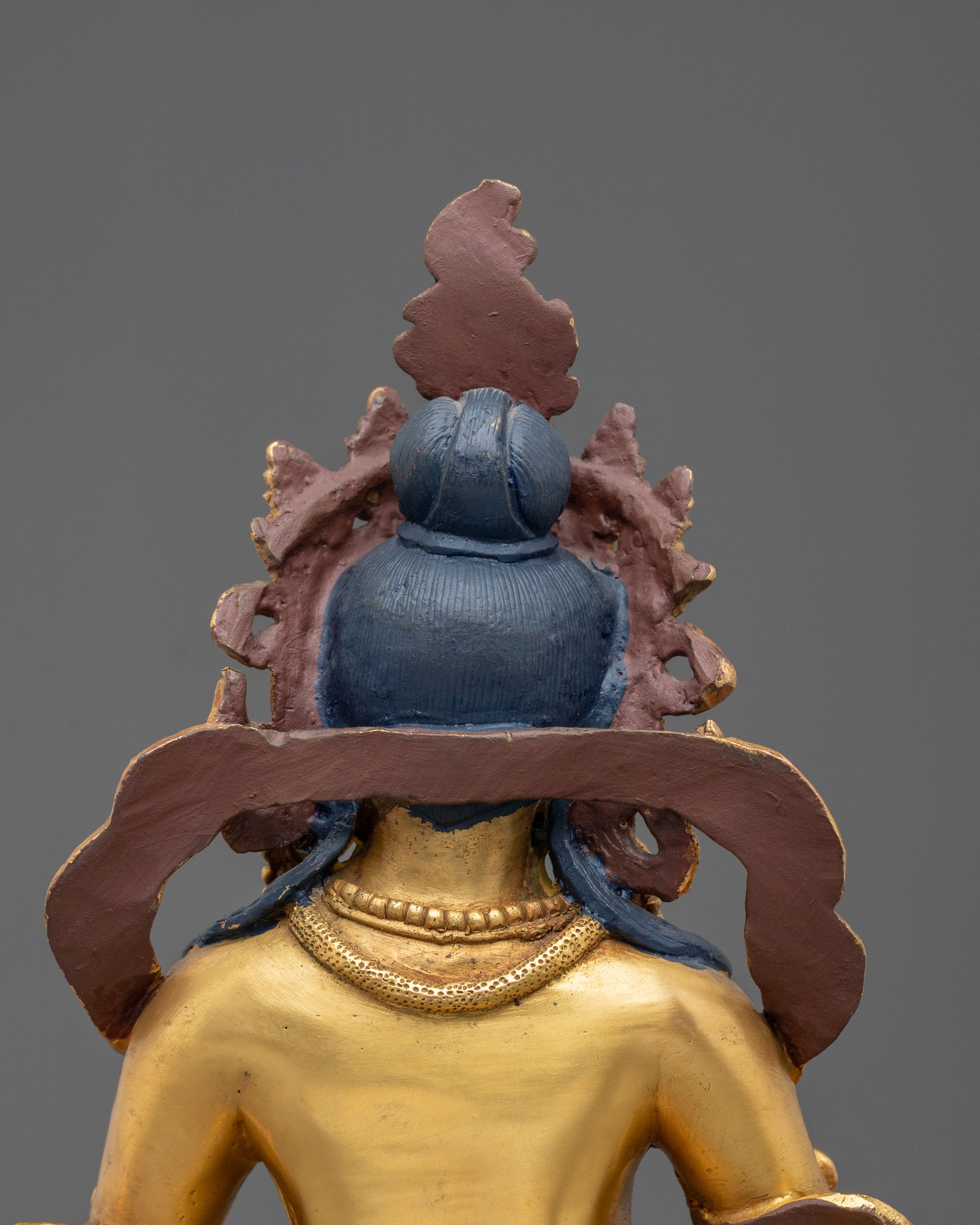 Jambhala Statue | Handcrafted Copper Gold Gilded Figurine