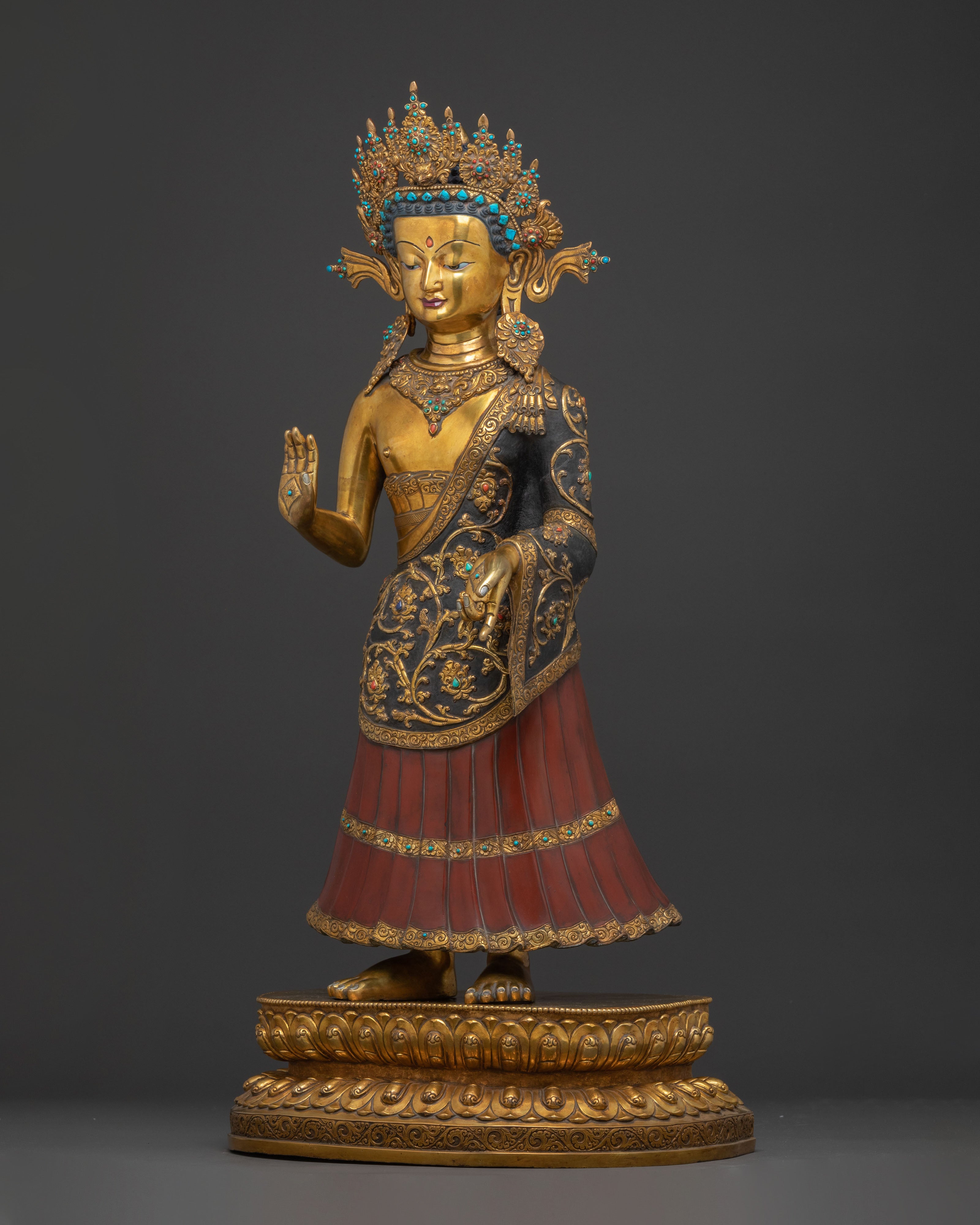 Dipankara Buddha: 24K Gold Gilded