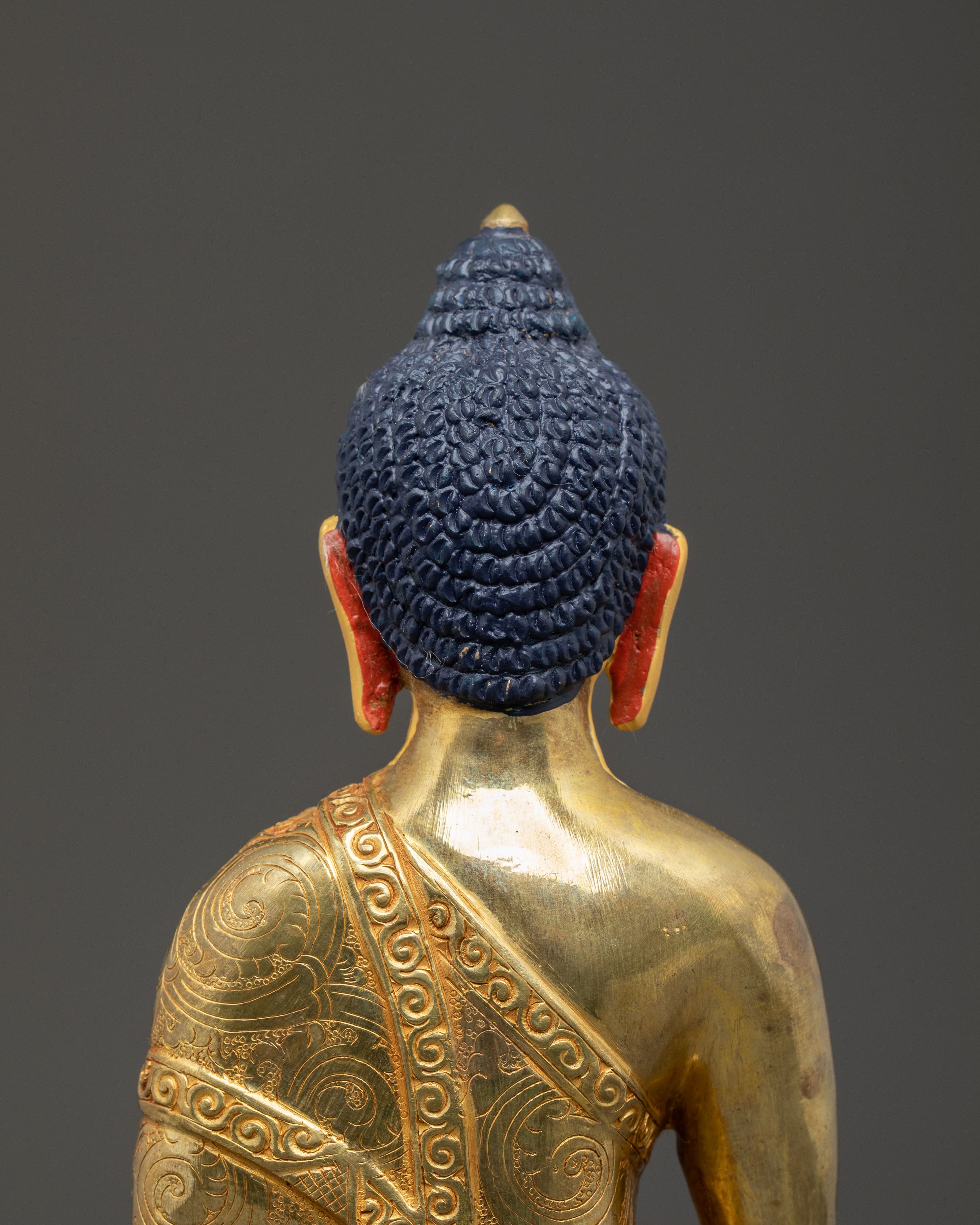 Handmade Sacred Gautama Buddha Copper Statue | Buddhist Decor Figurine