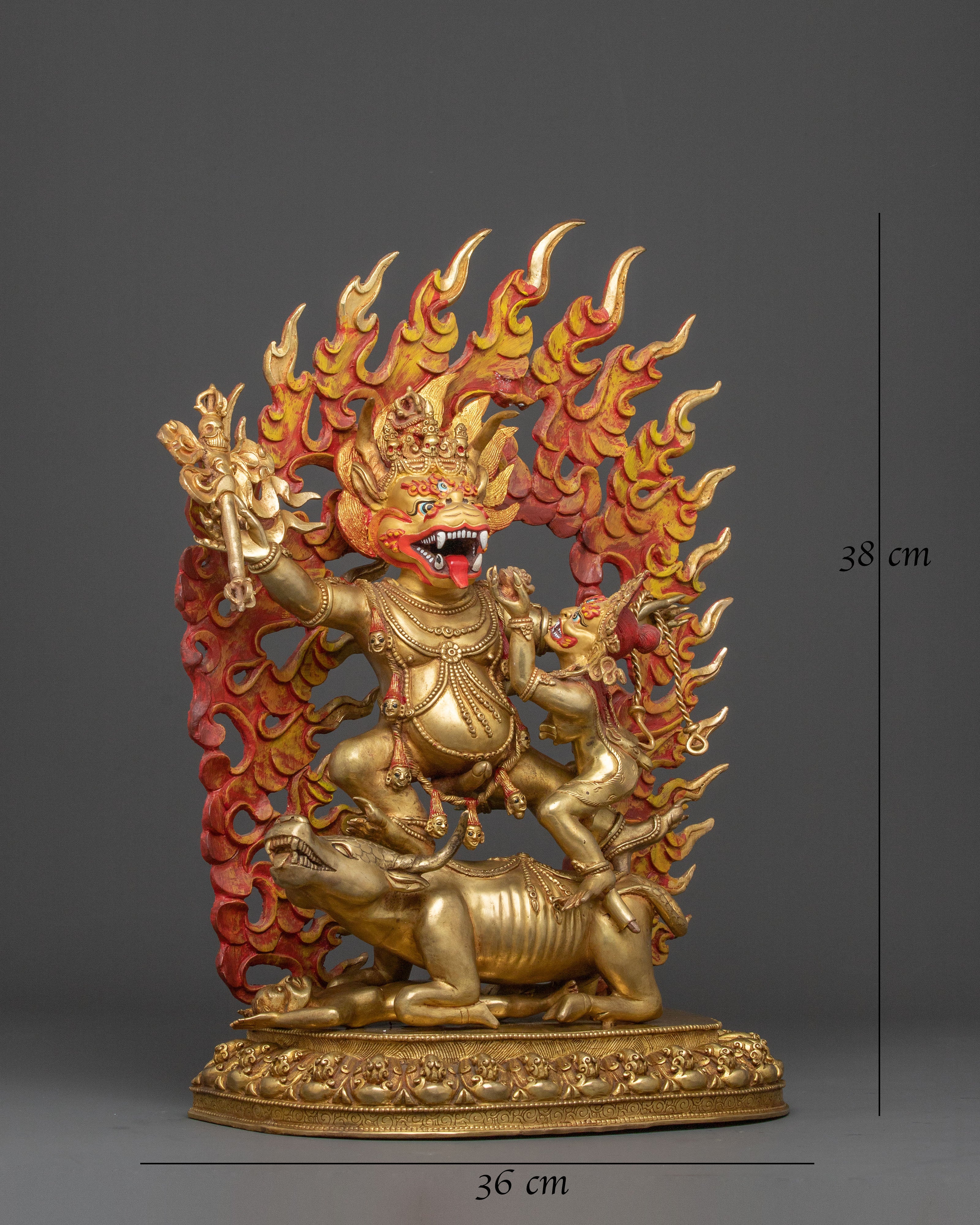Yama Dharmaraja Fierce Wisdom Statue | Wrathful Deity