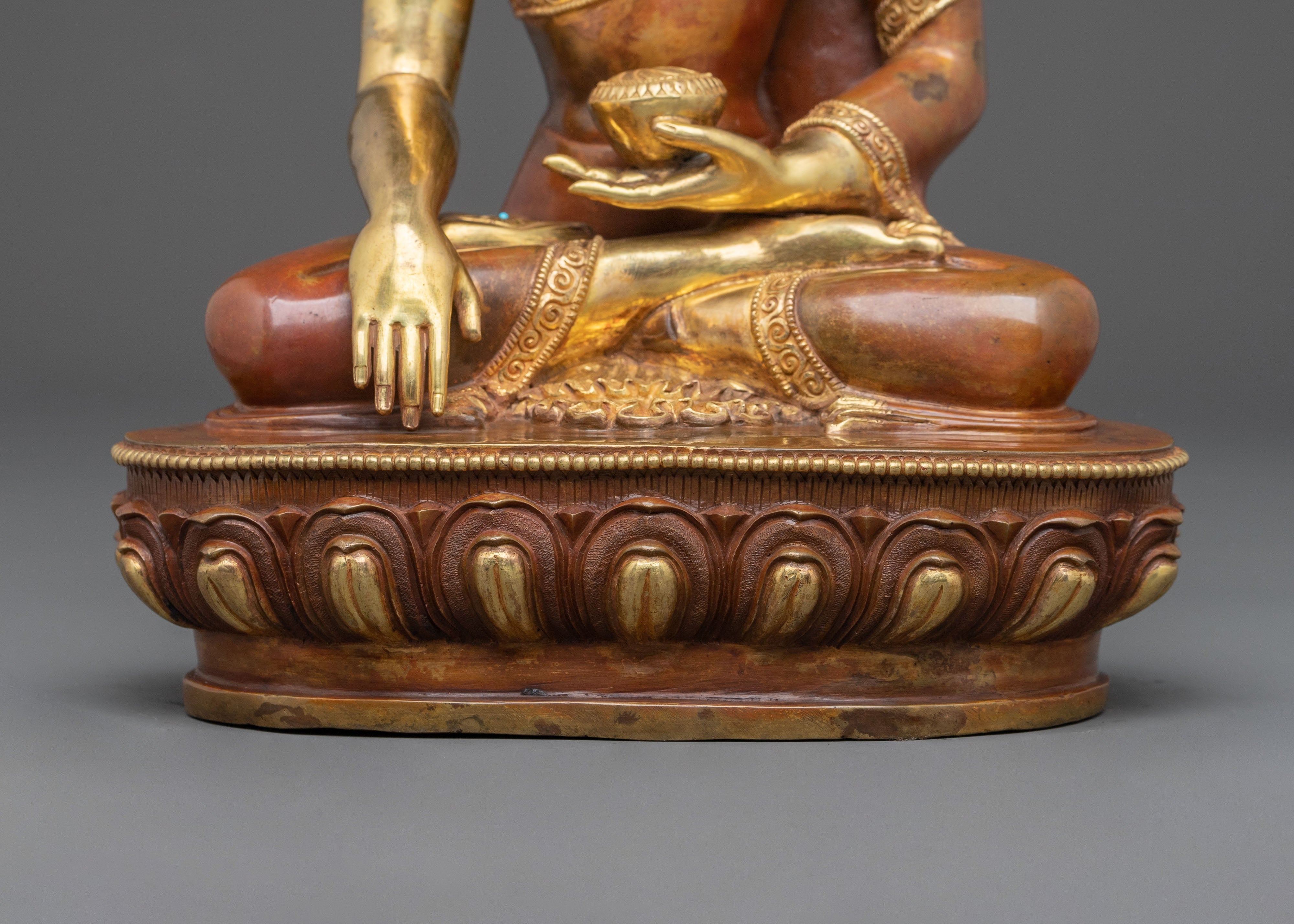 Shakyamuni Enlightenment Statue | 24K Gold Gilded