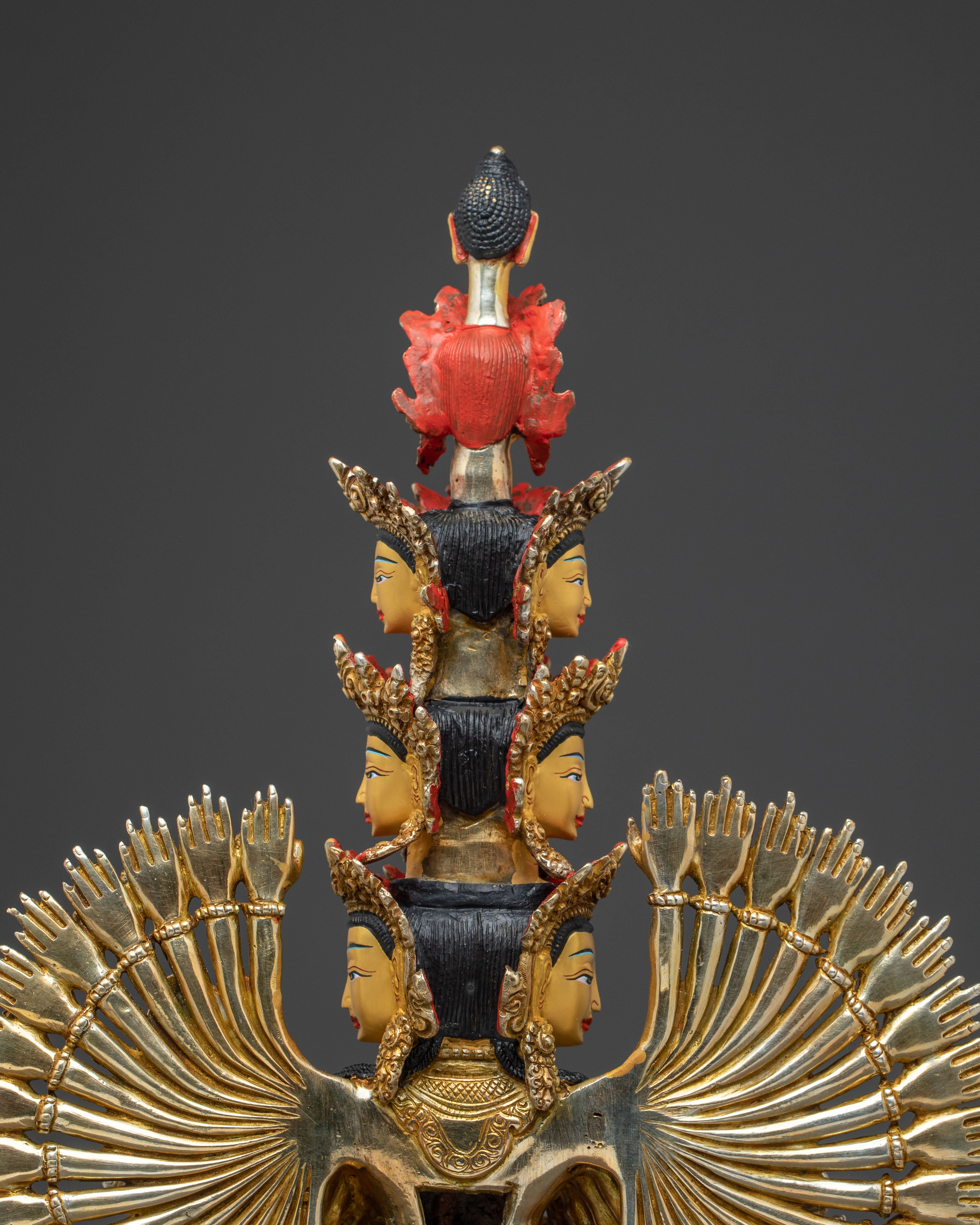 Nepalese 1000 Armed Chenrezig Statue | Tibetan Bodhisattva of Compassion