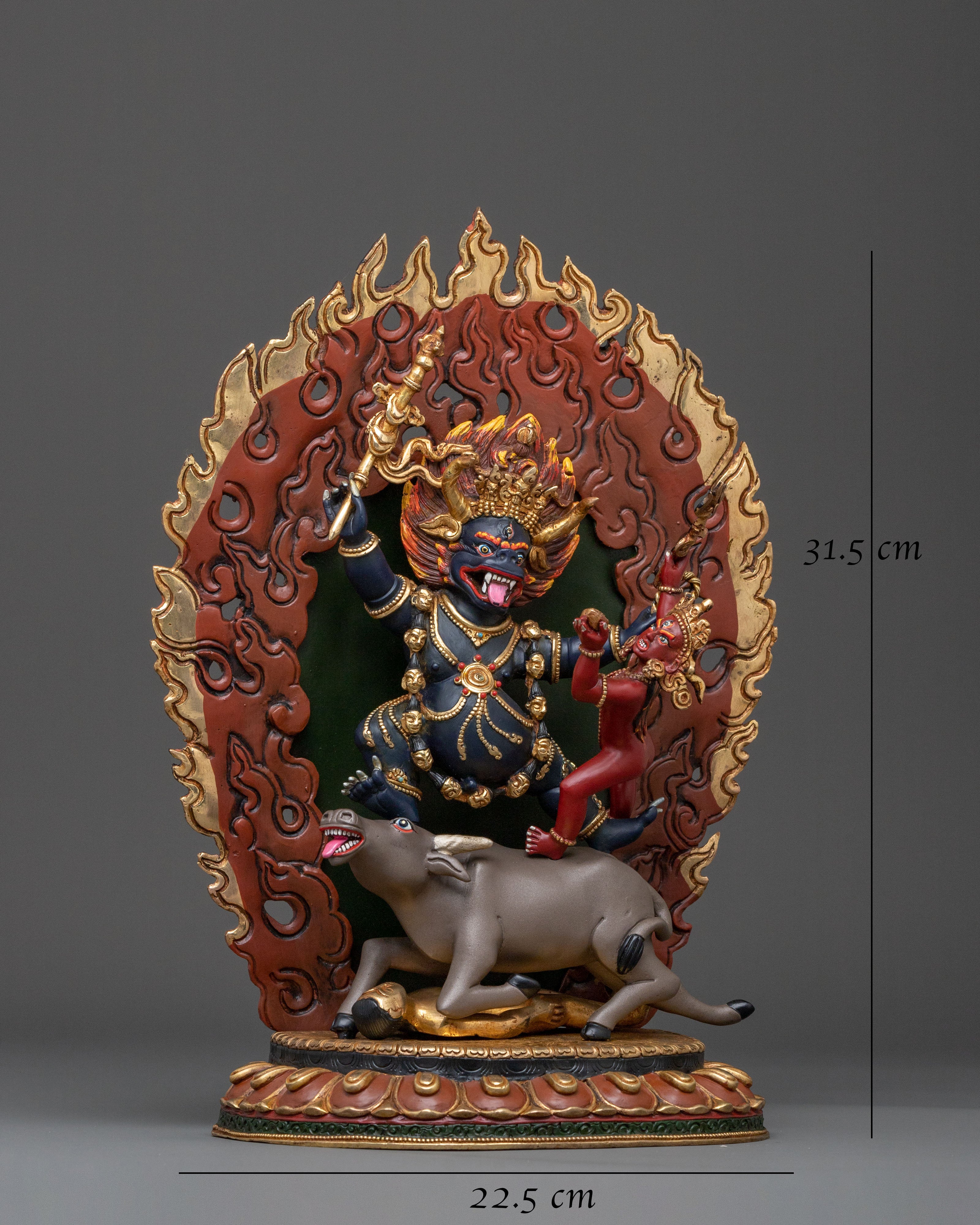 Handcrafted Yama Dharmaraj Figure | Fierce Deity