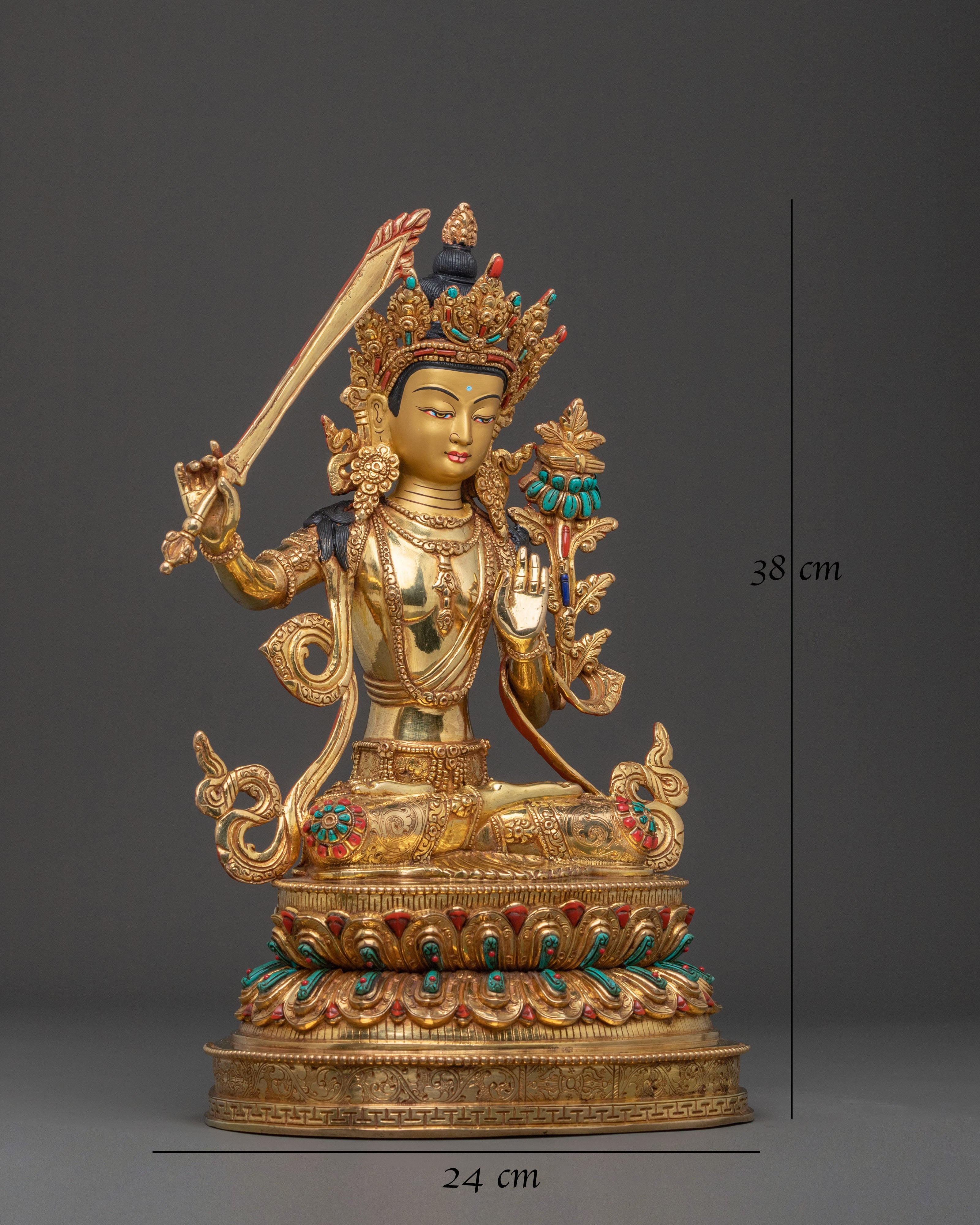 Handcrafted Manjushri Statue | Spiritual Decor for Wisdom