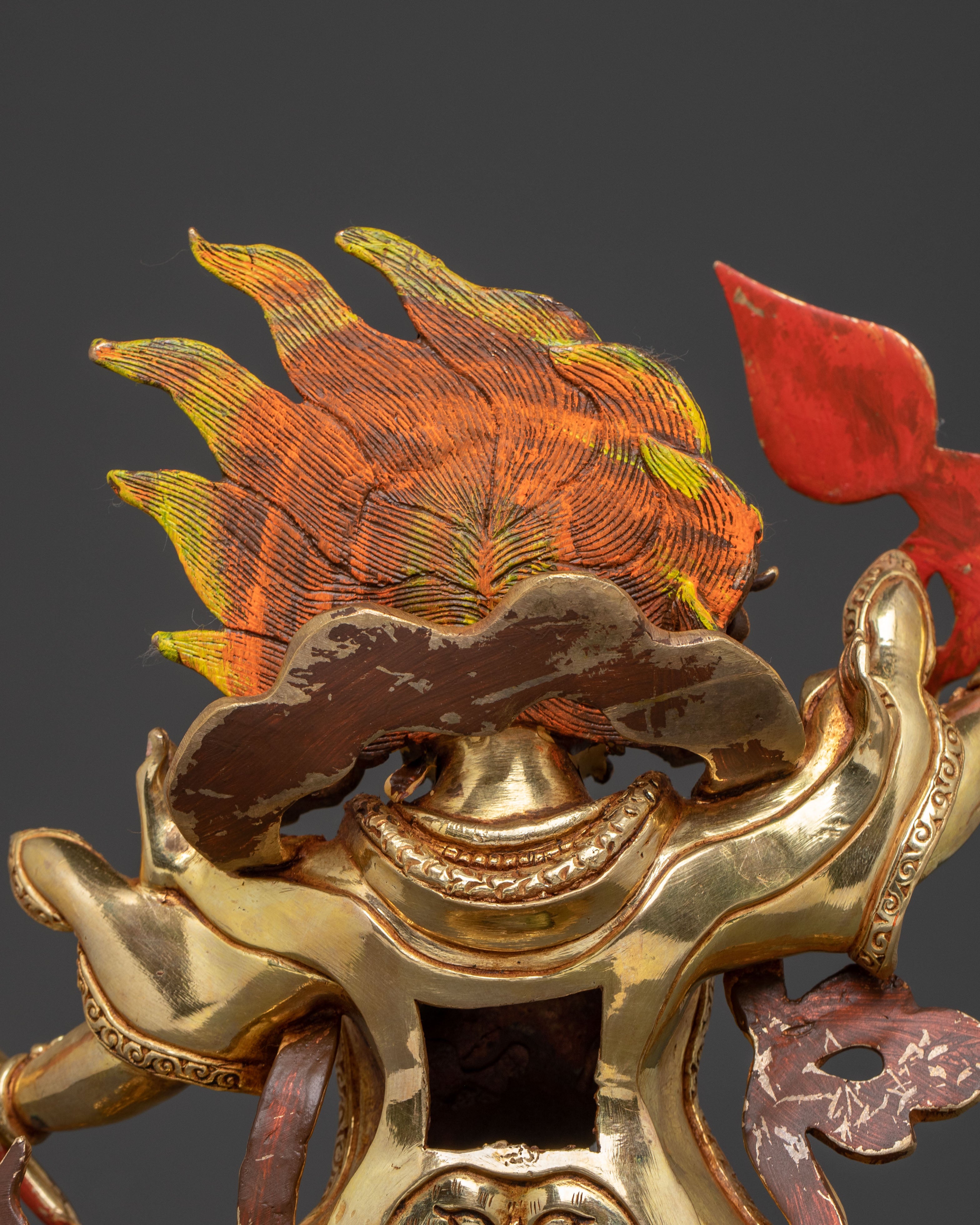 Takla Mebar Statue: 24K Gold Gilded Protector