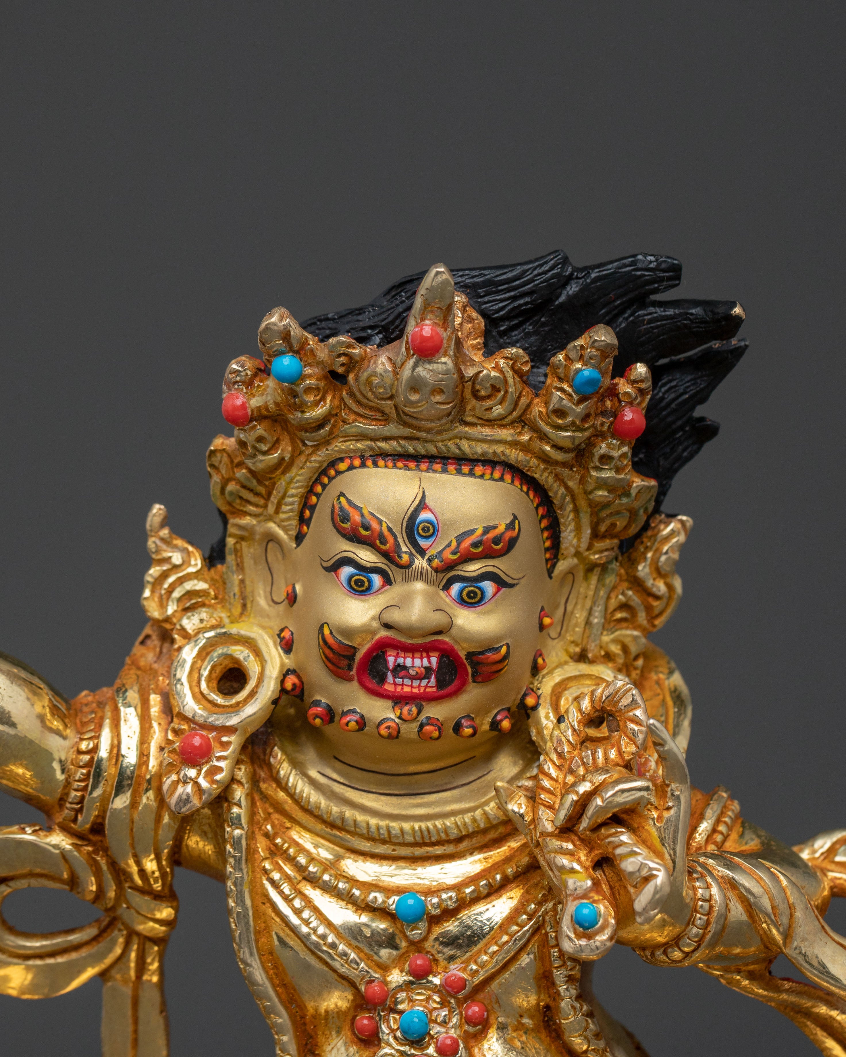 Protector Figure: Vajrapani 24k Gold Gilded Statue