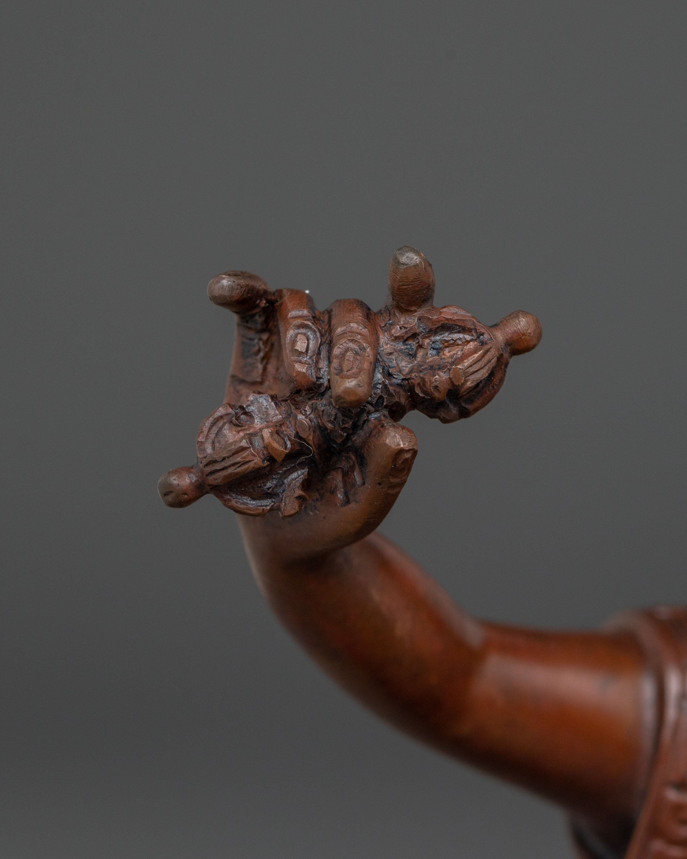 Karmapa Oxidized Copper Statue | Buddhist Altar Decor