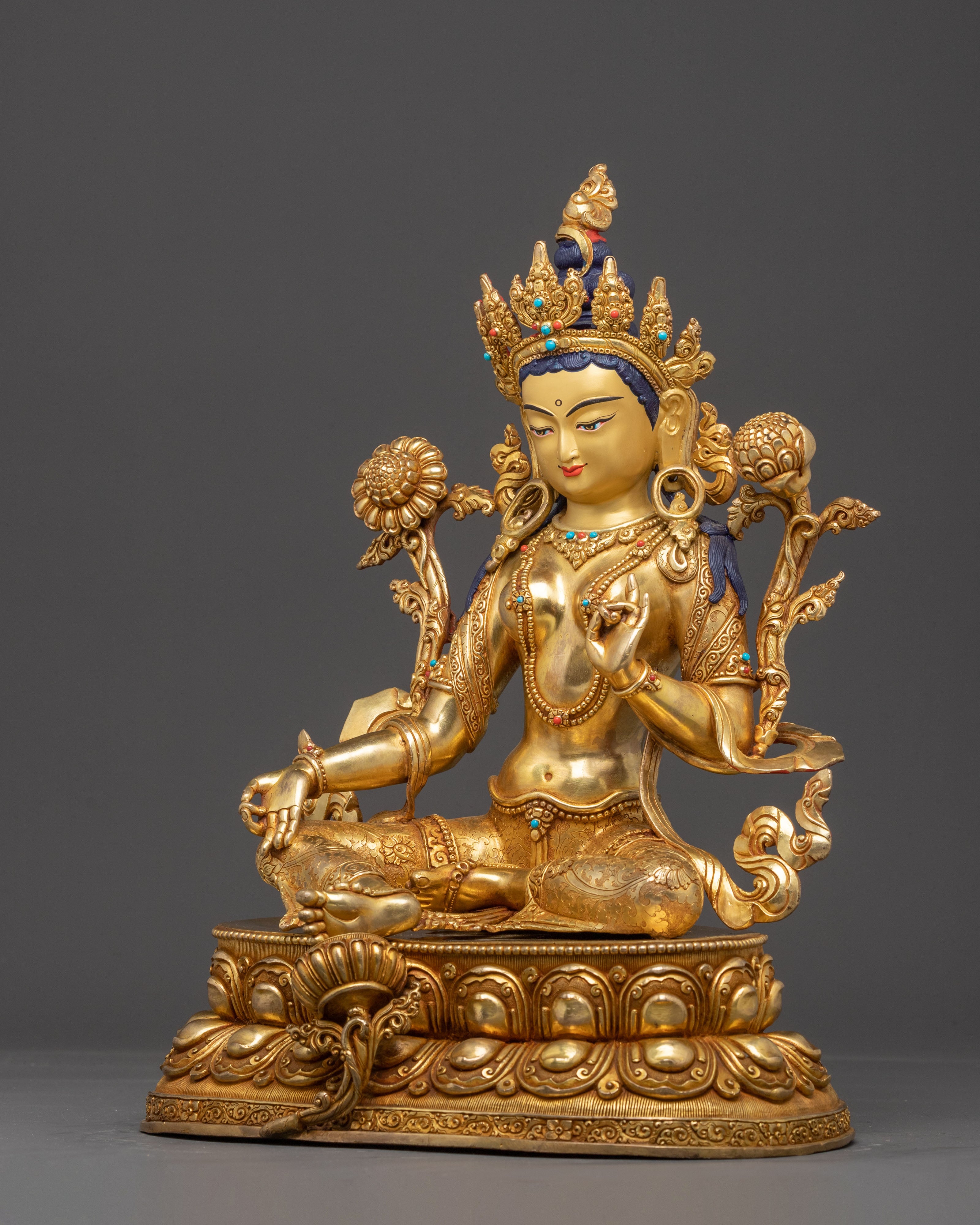 Statue of Mother Green Tara: Mother of Liberation | Compassion and Swift Protection