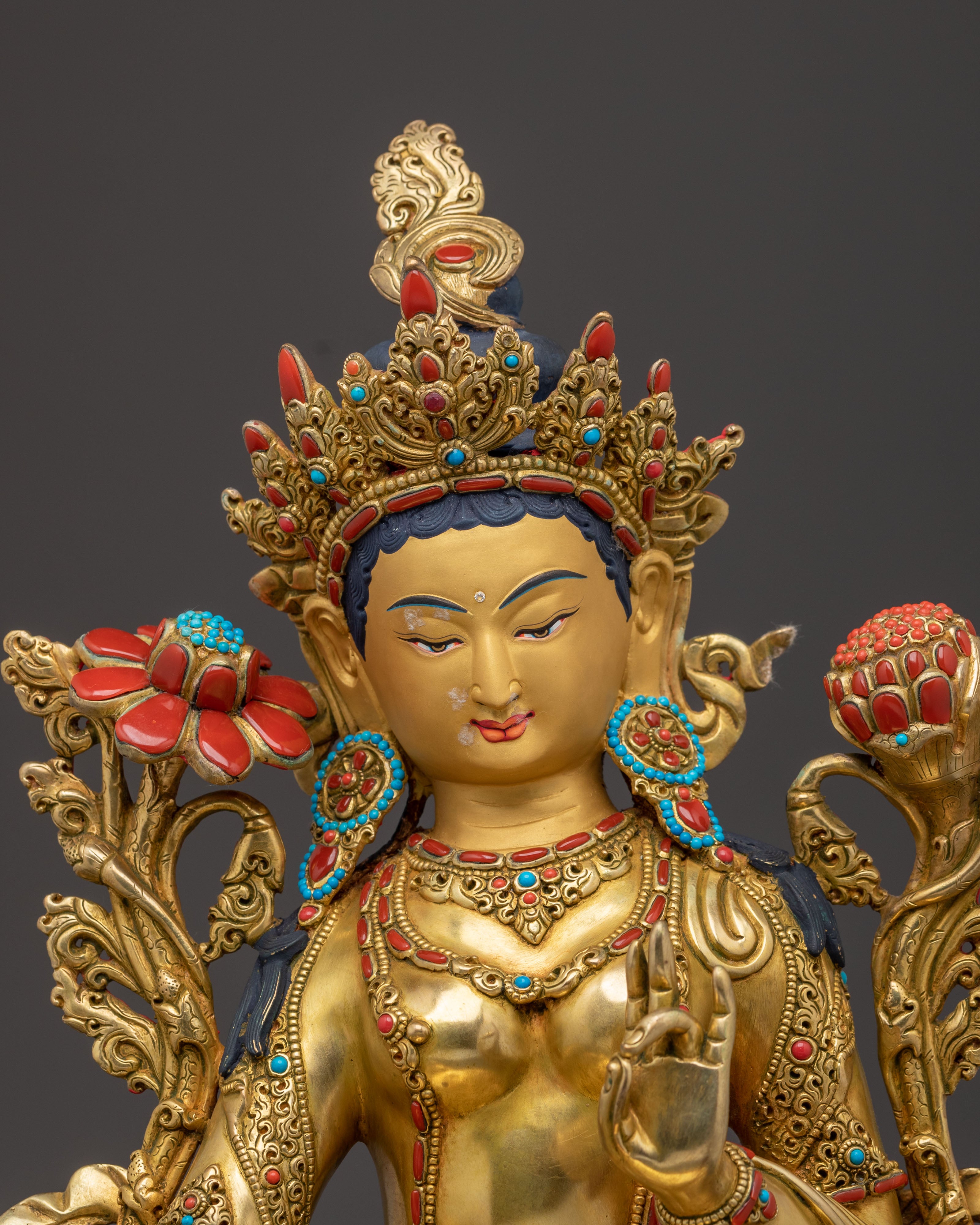 Mother Green Tara Sacred Statue | Spiritual Serenity