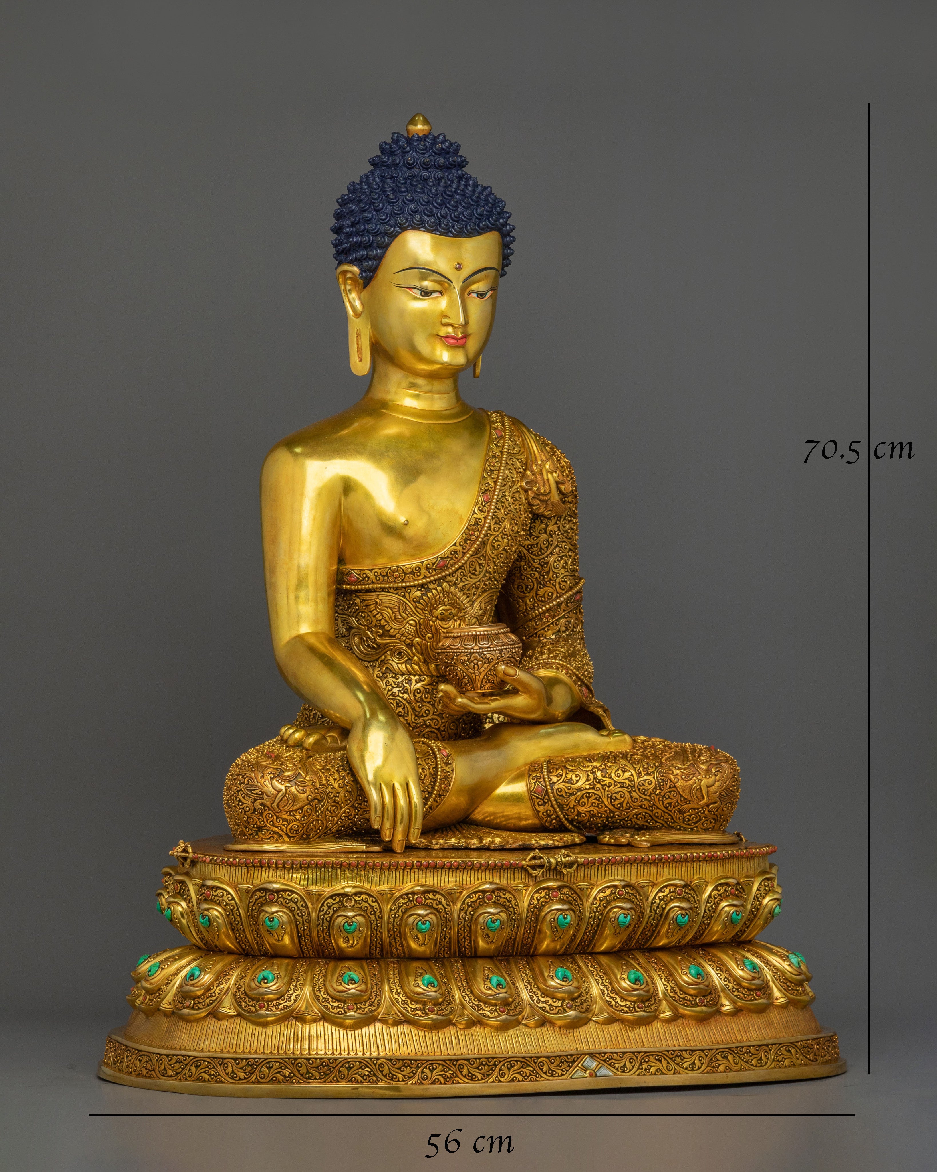 Shakyamuni Buddha Golden Statue for Buddhist Shrine