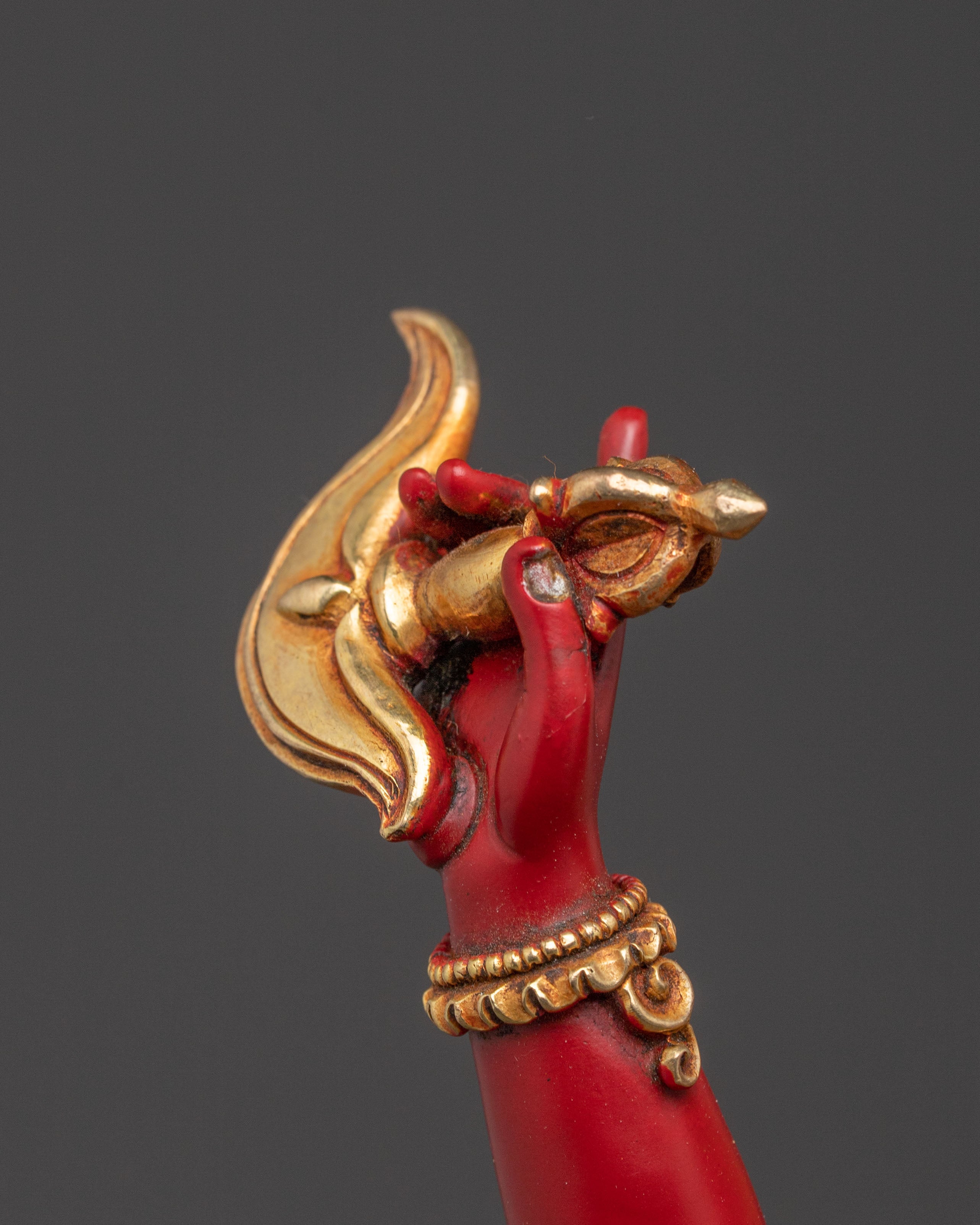 Buddhist Deity Dorje Phagmo Statue | Radiant 24K Gold Gilded Statue