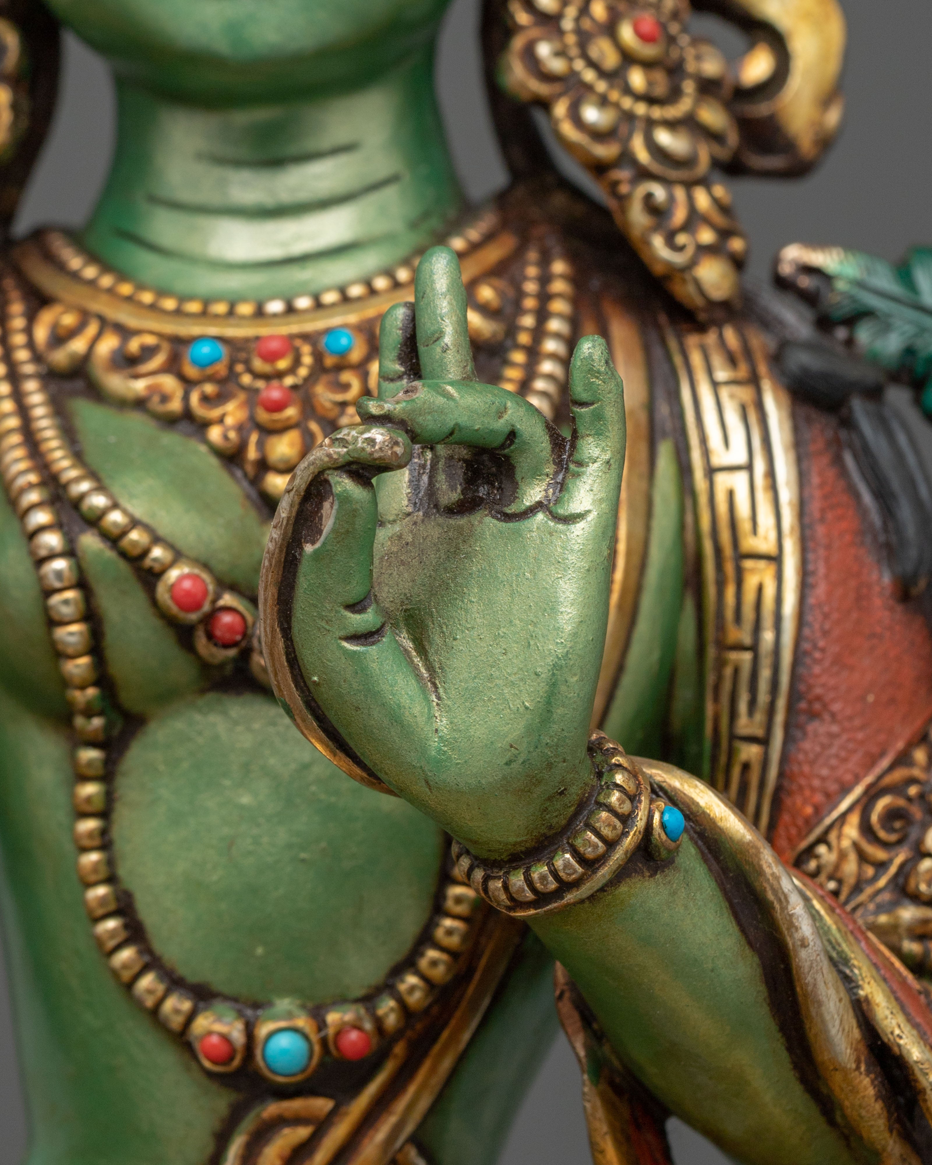 Green Tara Statue | Handcrafted Protector Figurine