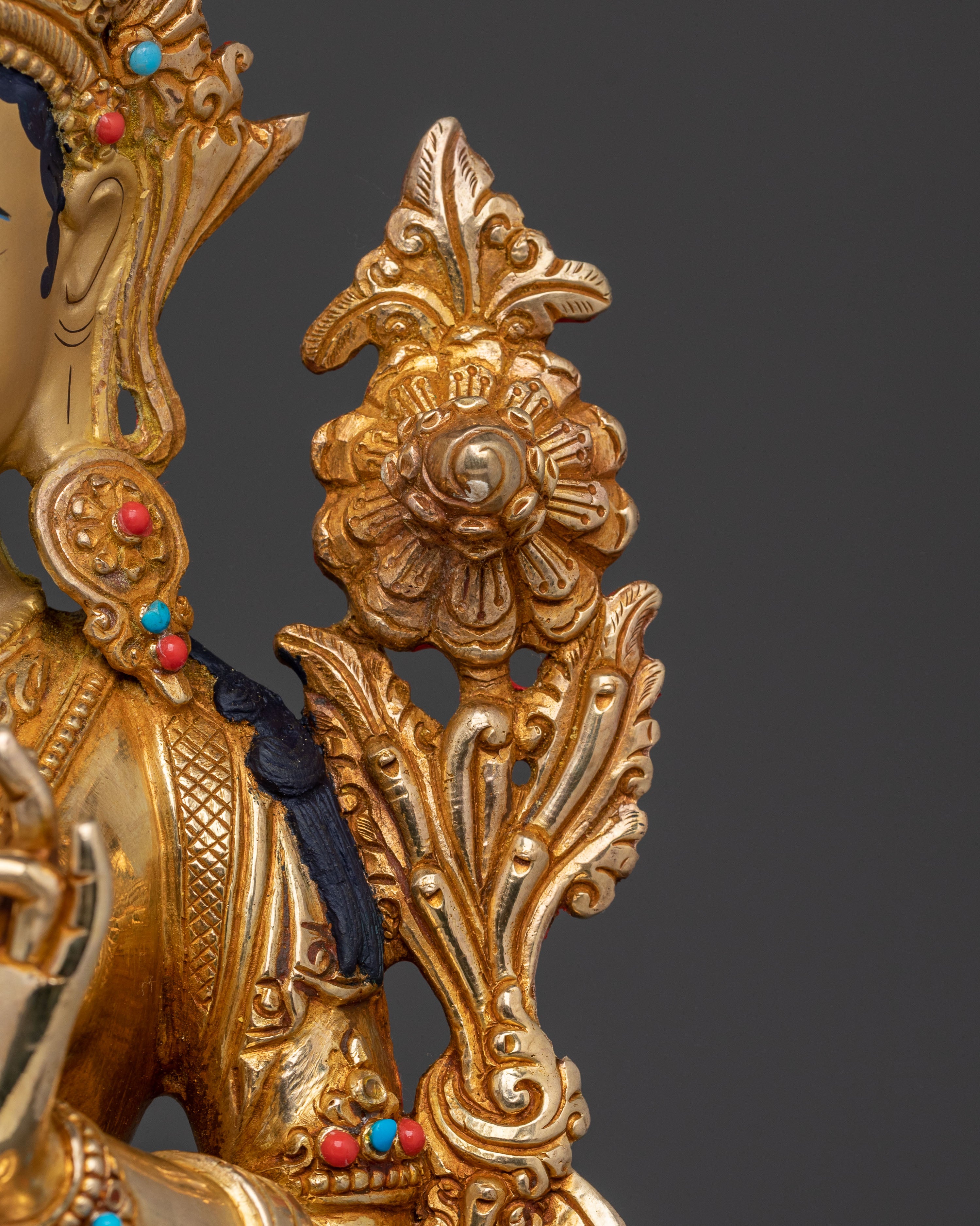 Protector Green Tara Sculpture: Home Decor