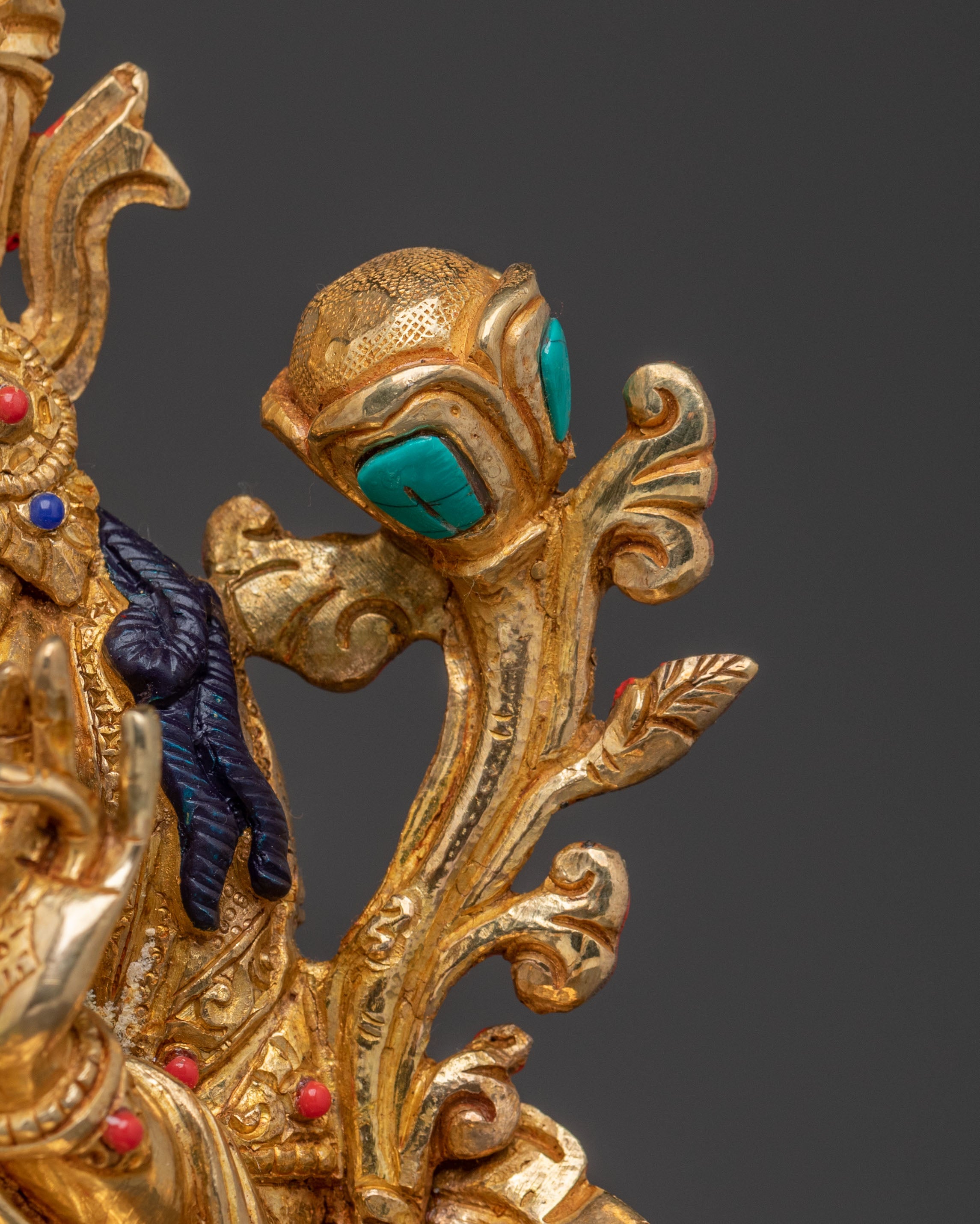 Guardian Green Tara 24K Gold Gilded Sculpture