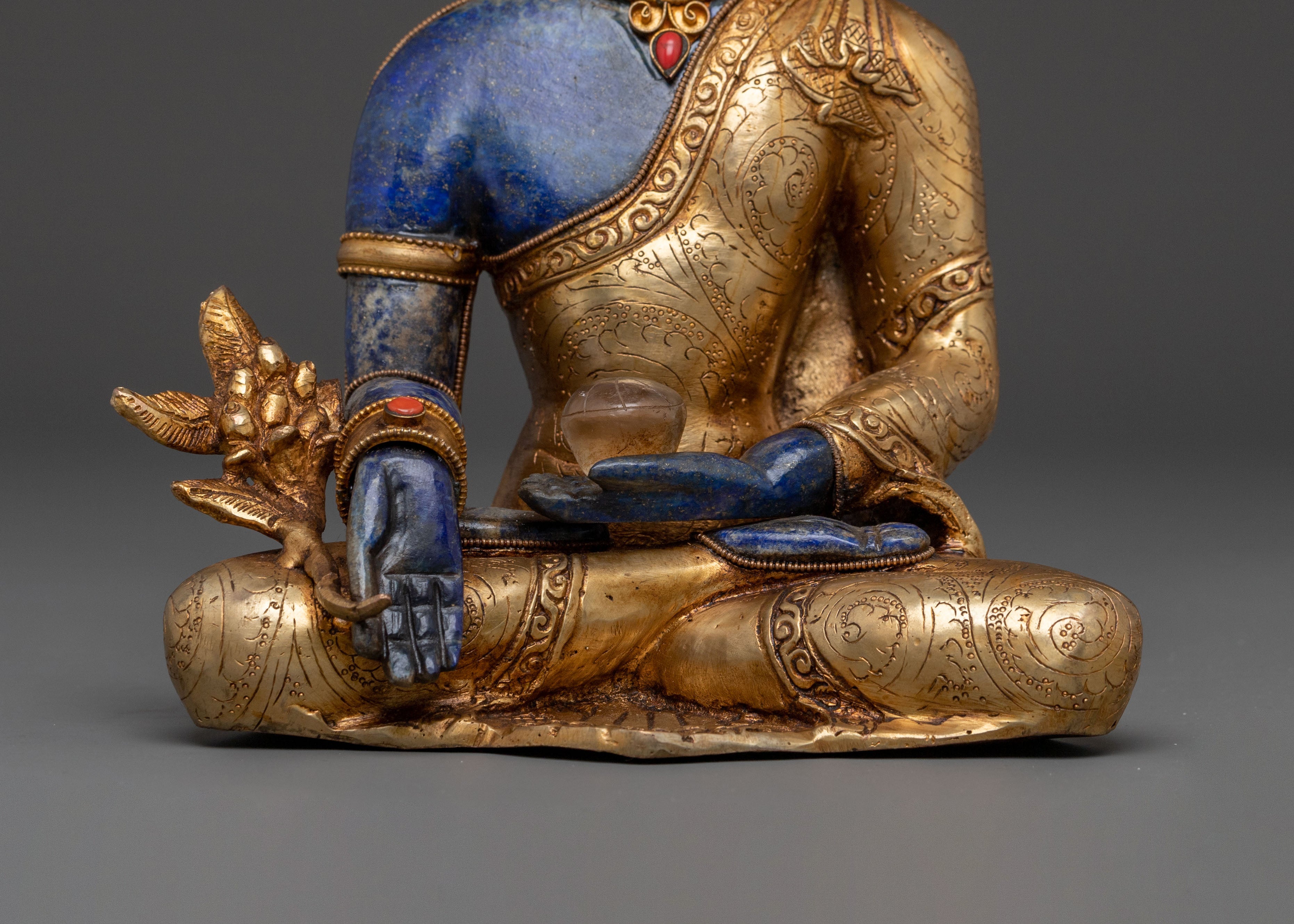 Medicine Buddha Acrylic Painted Statue | Buddhist Decor