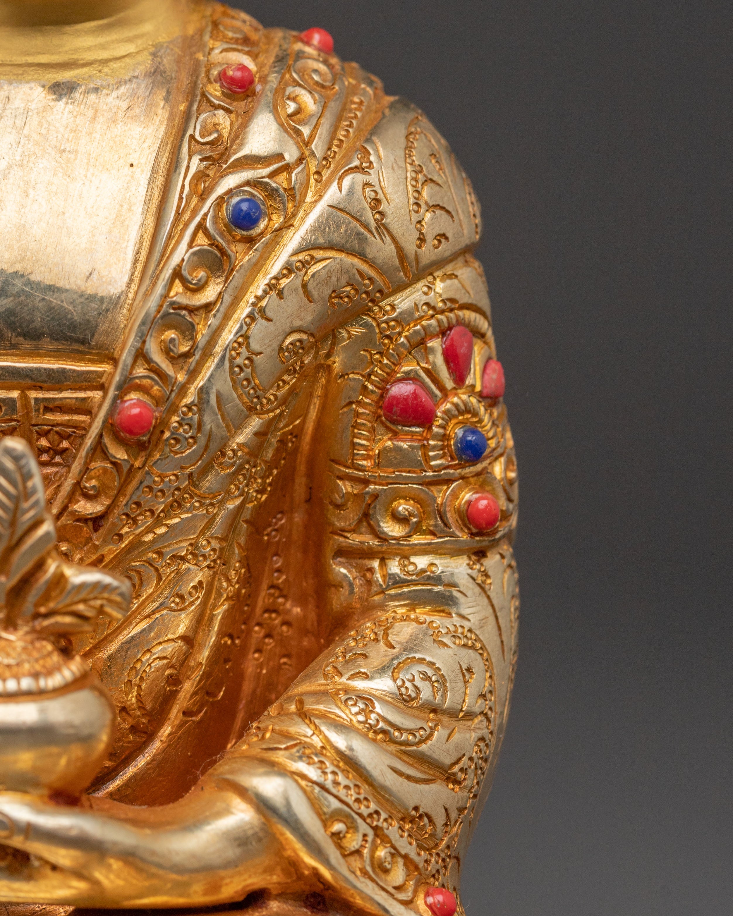 Medicine Buddha Sacred Statue | Handcrafted 24K Gold Gilded