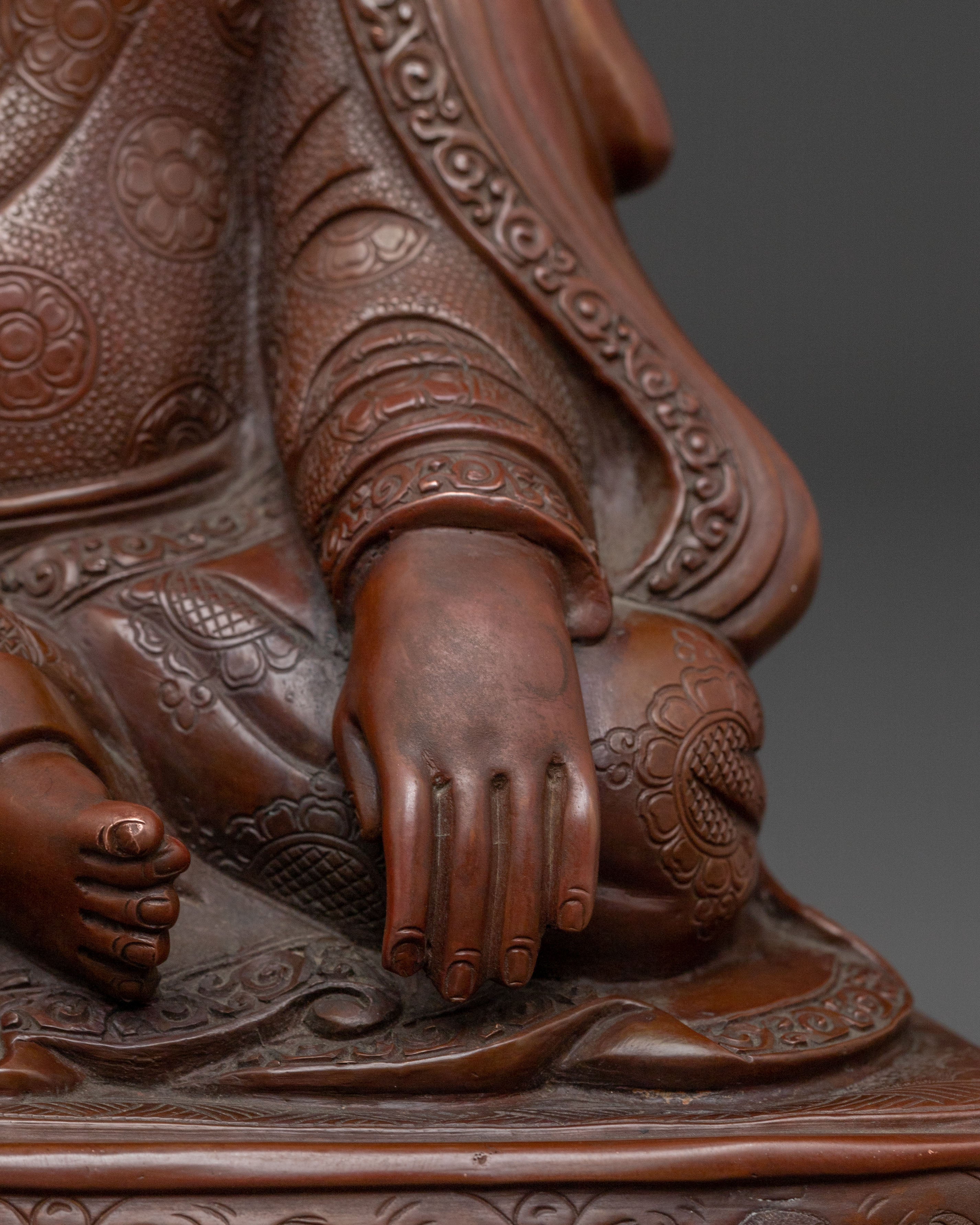 Marpha Serene Buddhist Statue with Silver Plating