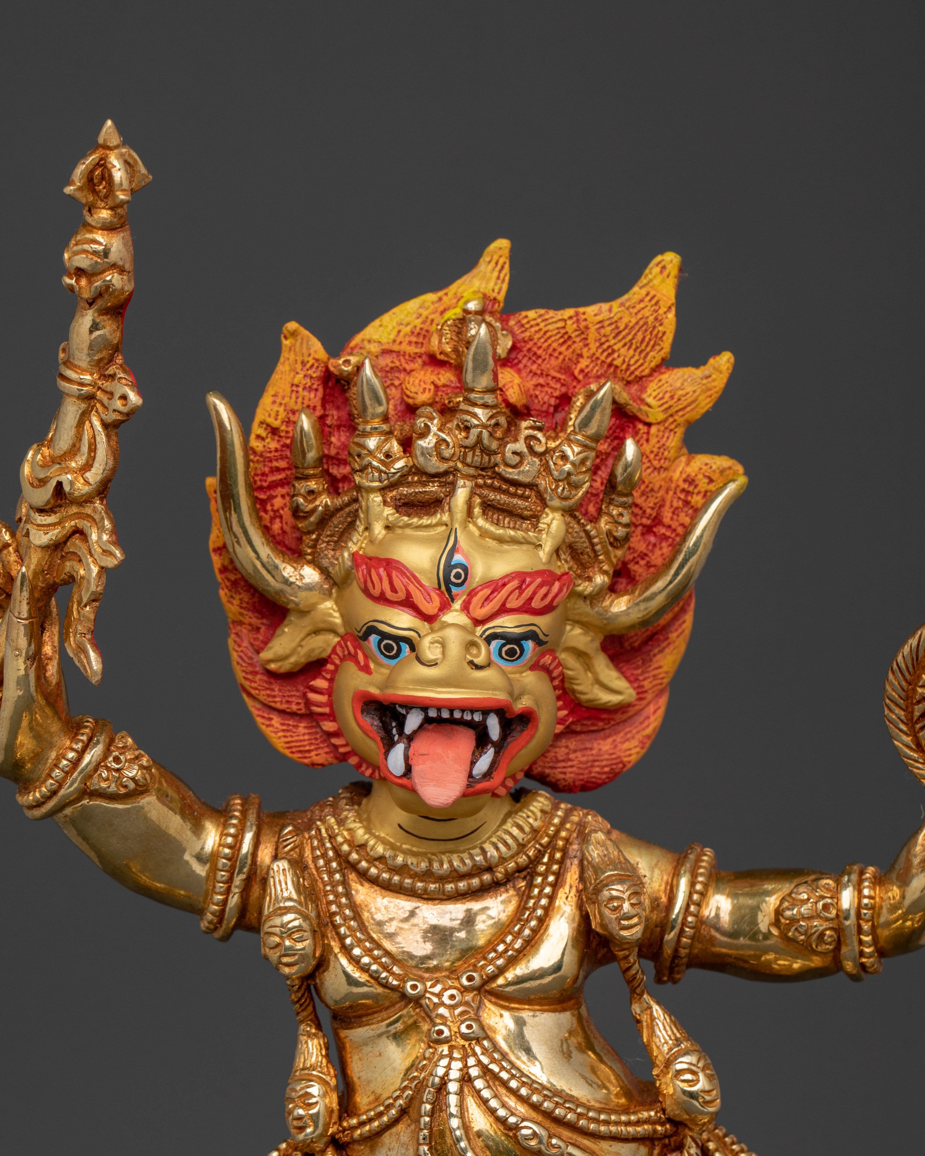 Yama Dharmaraja Buddhist Statue | Tibetan Protector Deity Sculpture