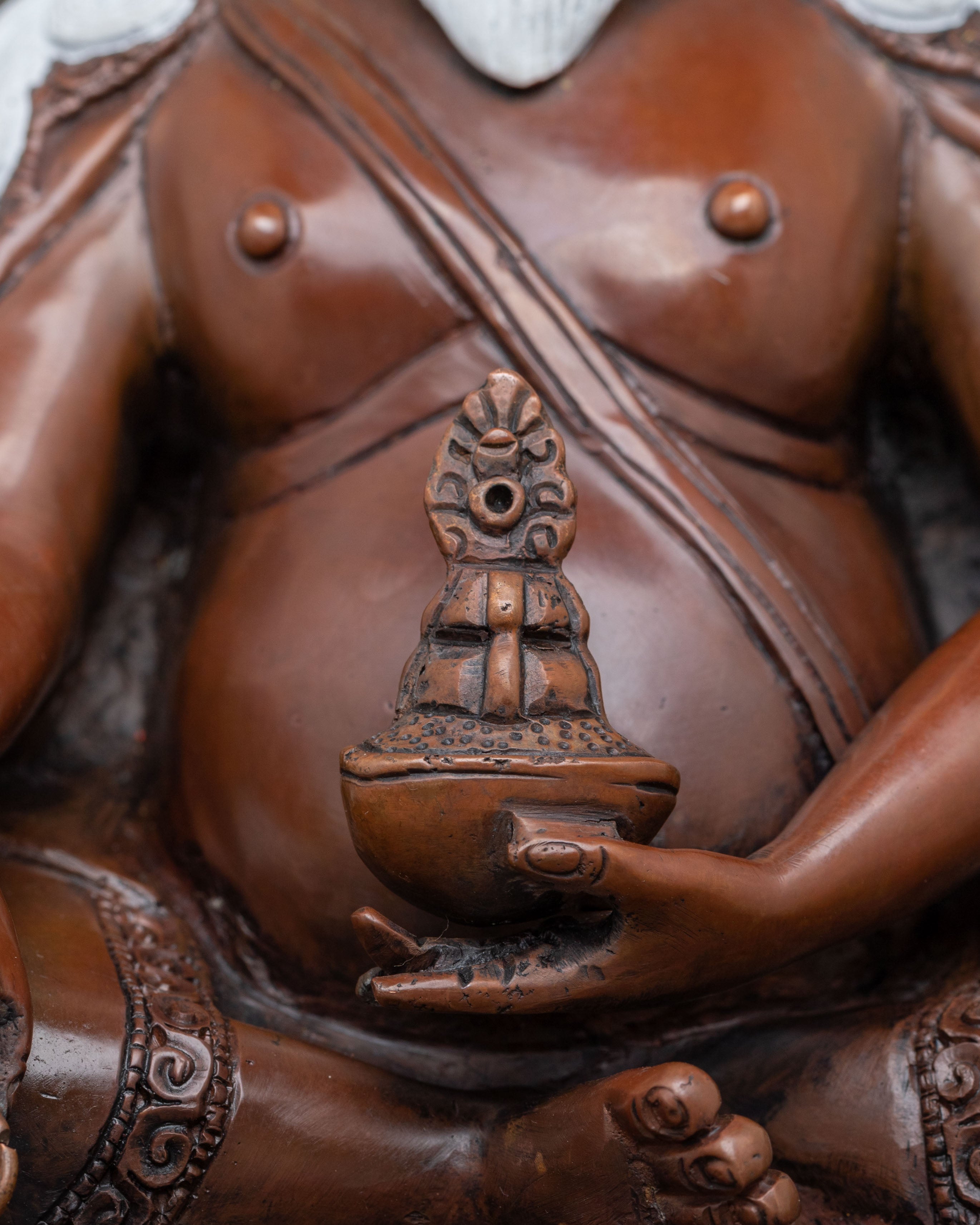 Thangtong Gyalpo Statue: Oxidized Copper Body