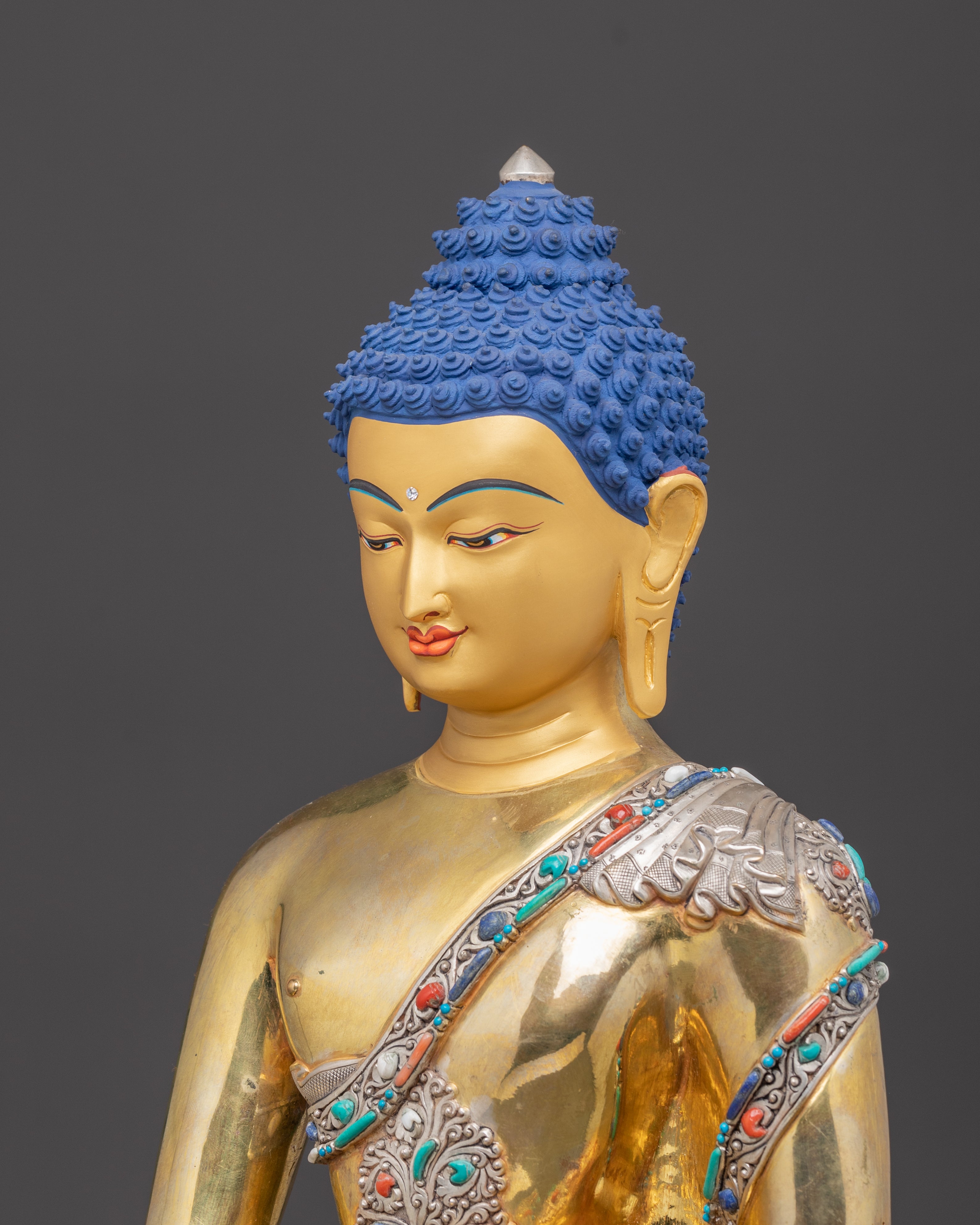 Handmade Dharma Guru Shakyamuni Buddha Sculpture | Enlightened Sage