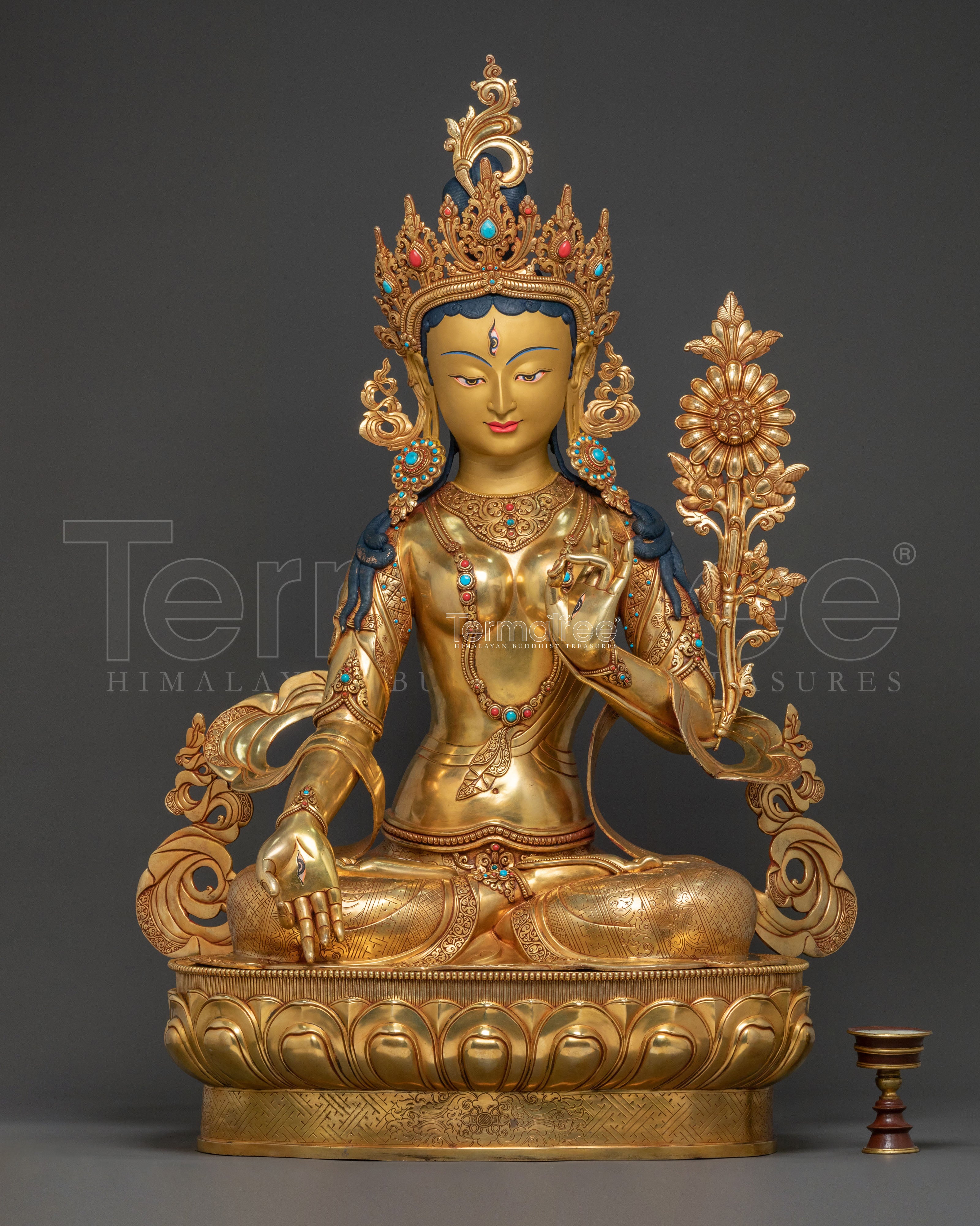 White Tara Figurine: Divine Goddess of Longevity