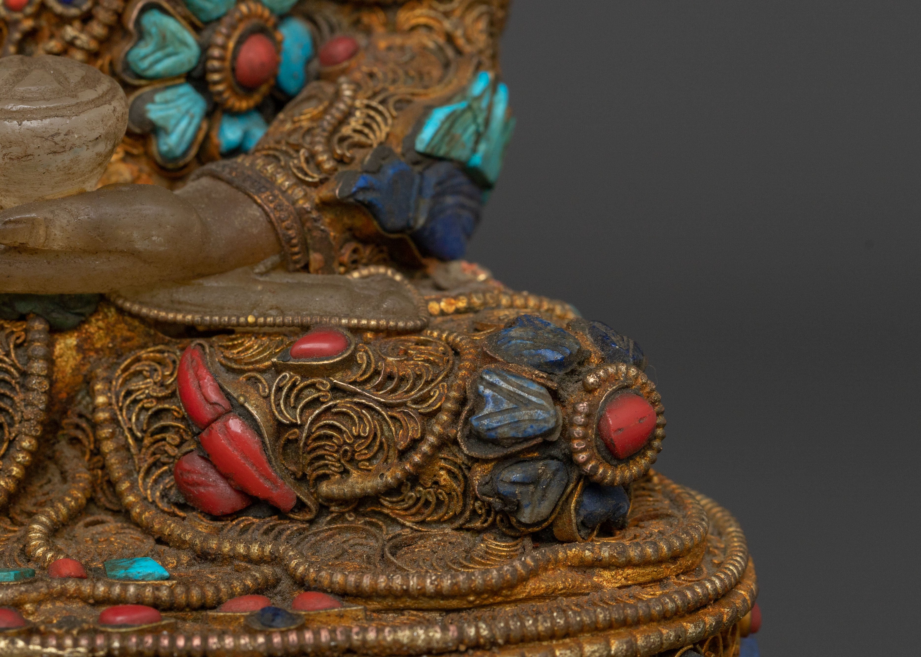 Shakyamuni Buddha Serene Statue on Throne