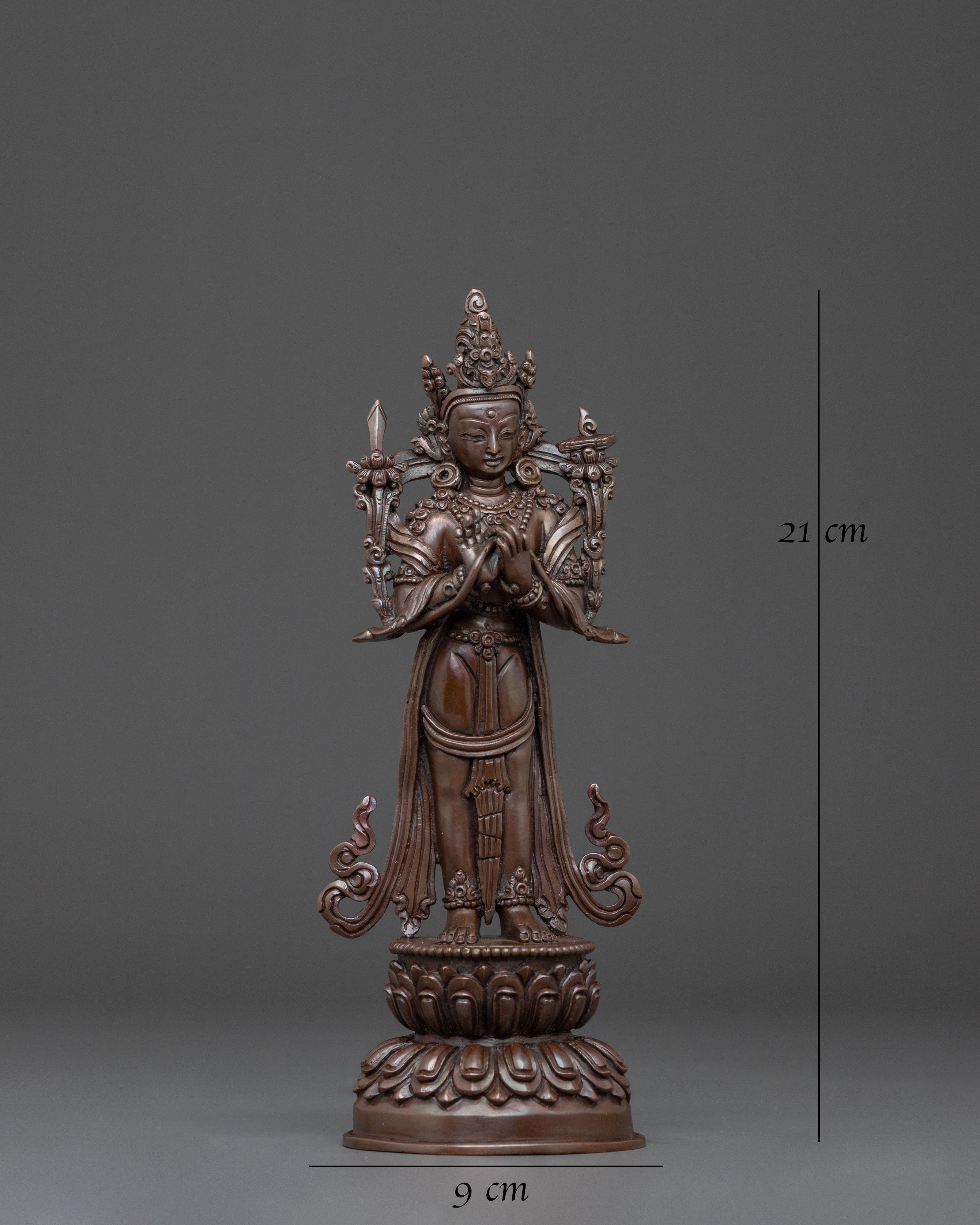 Tikshna Manjushri Sculpture | Oxidized Copper Body