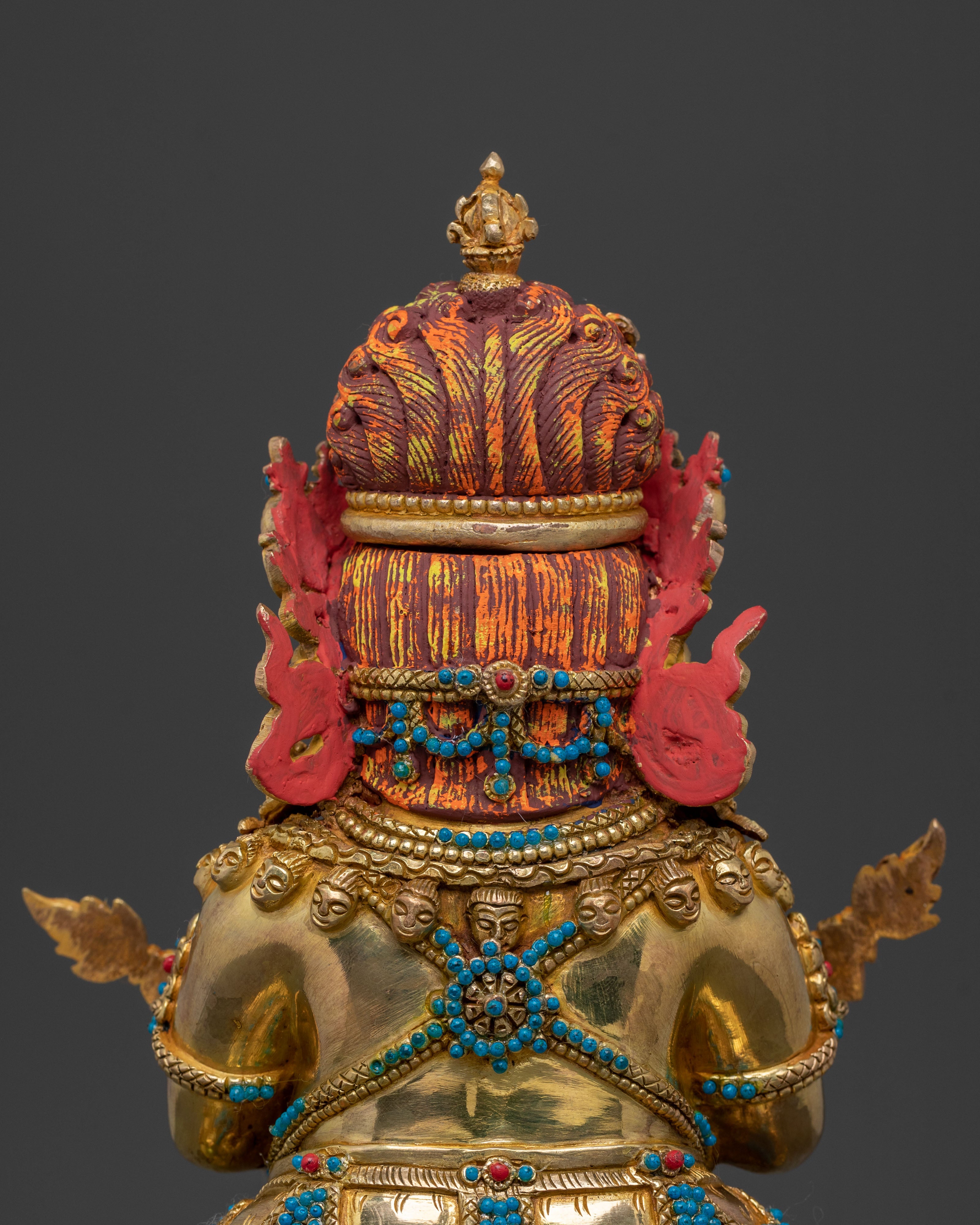 Buddhist Shakya Mahakala Statue | 24K Gold Gilded