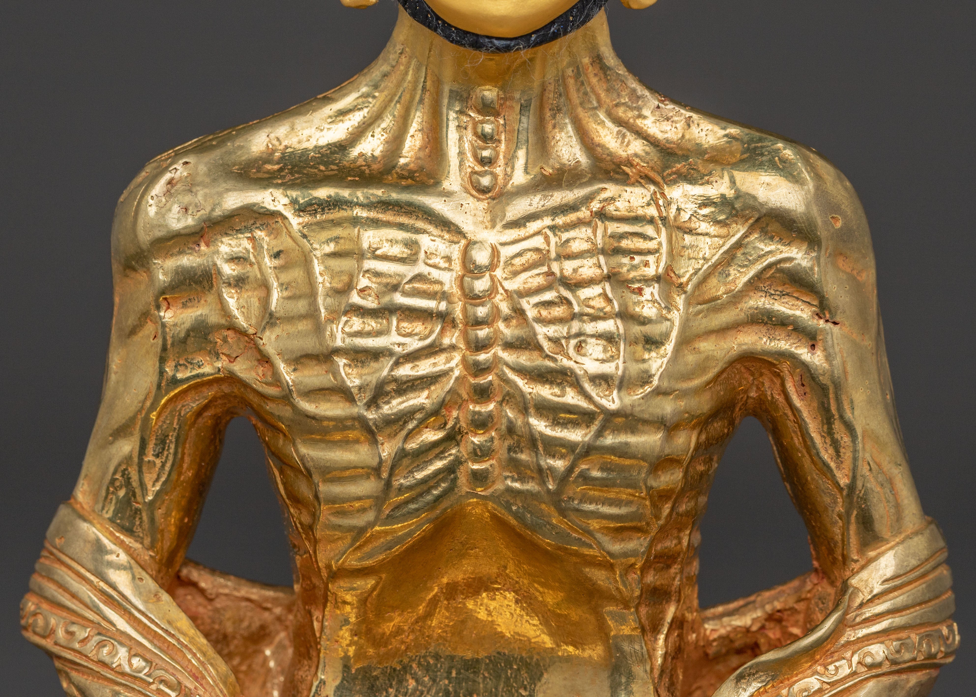 Spiritual Fasting Buddha Statue – Exquisite Handcrafted Copper Statue