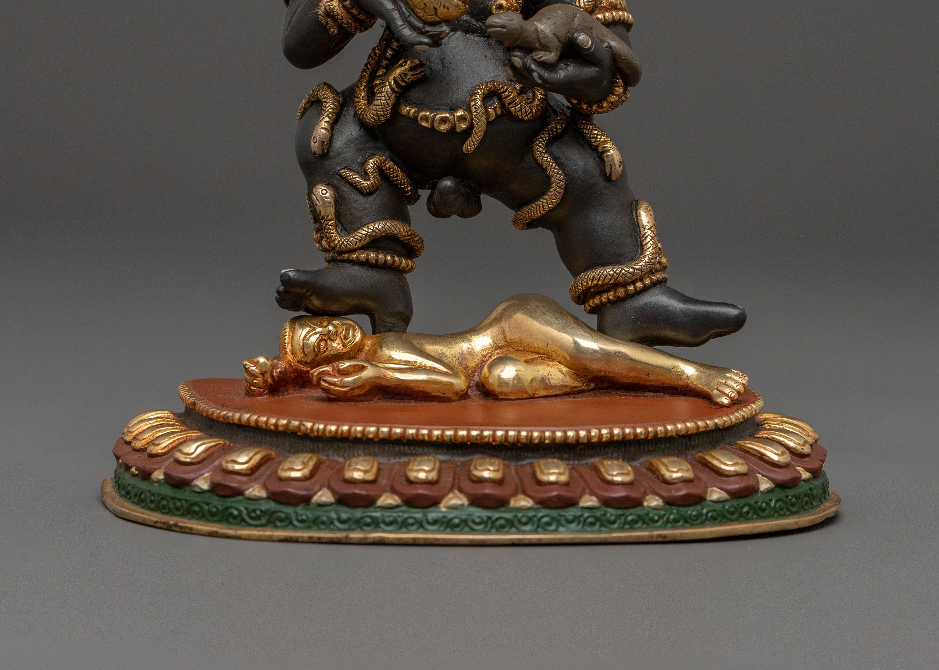 Black Dzambhala Statue | Sacred Wealth Deity