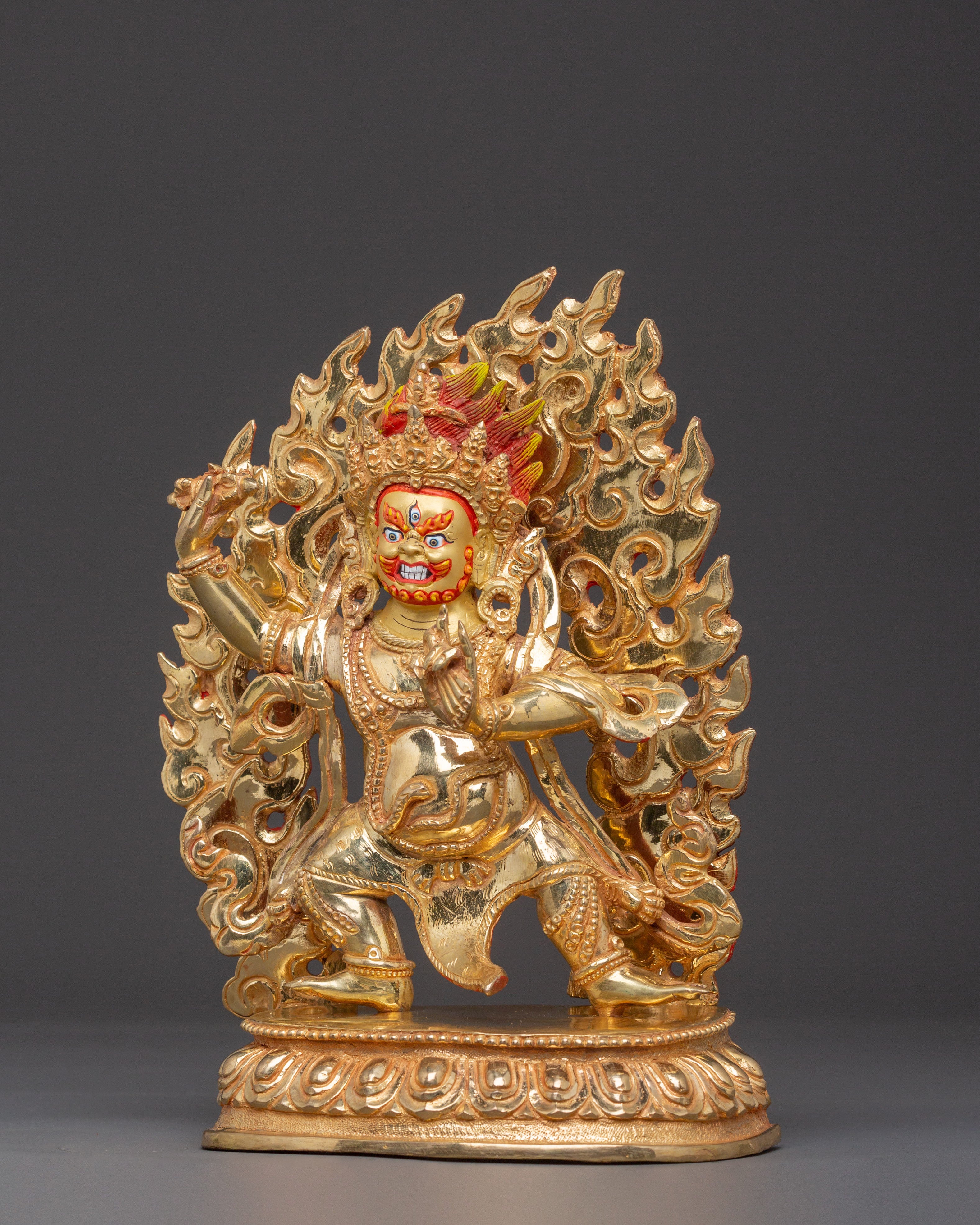 Vajrapani Wrathful Power Statue – Handcrafted Copper Art