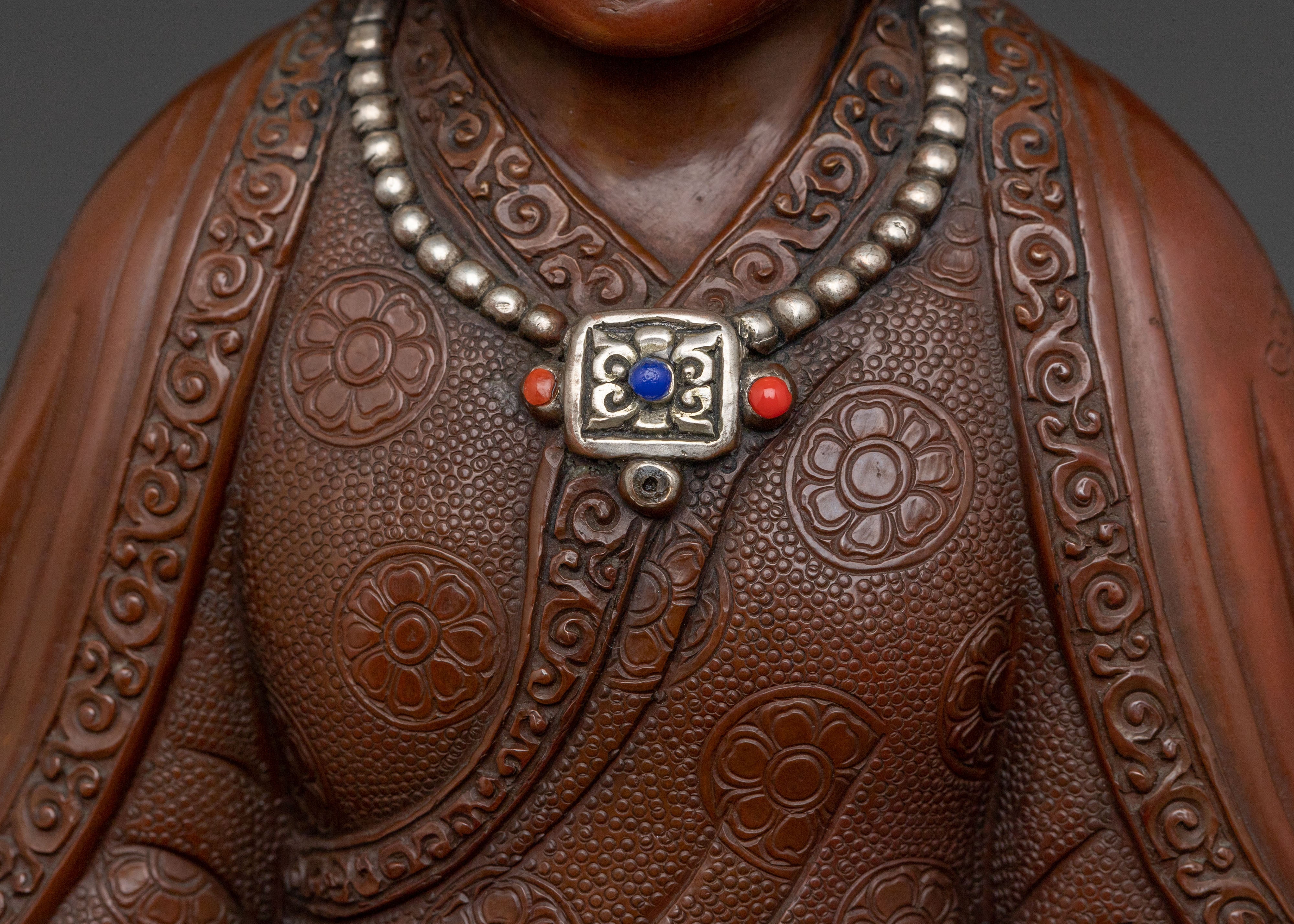 Marpha Serene Buddhist Statue with Silver Plating