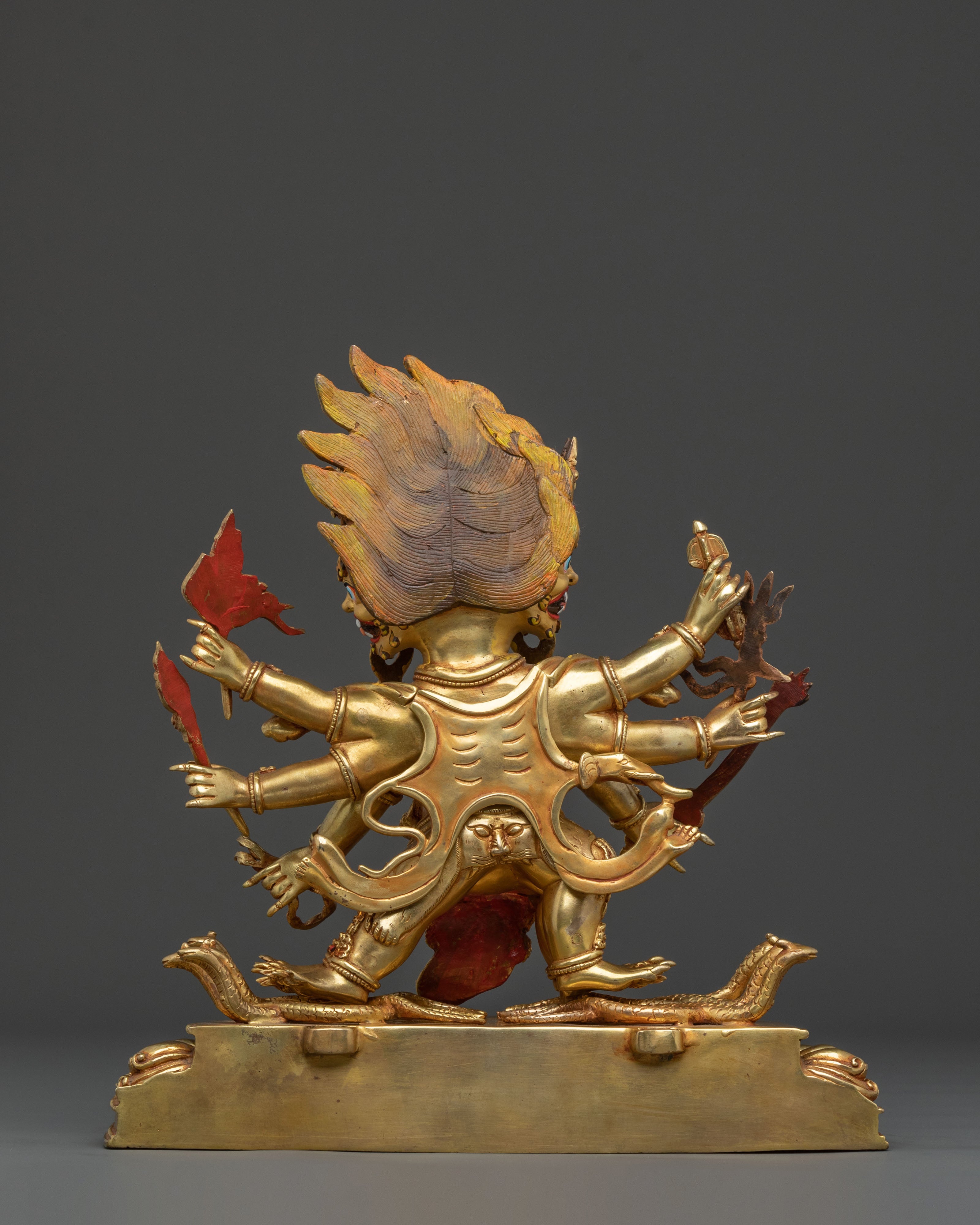 Hayagriva Sculpture: Fierce Protector in 24K Gold
