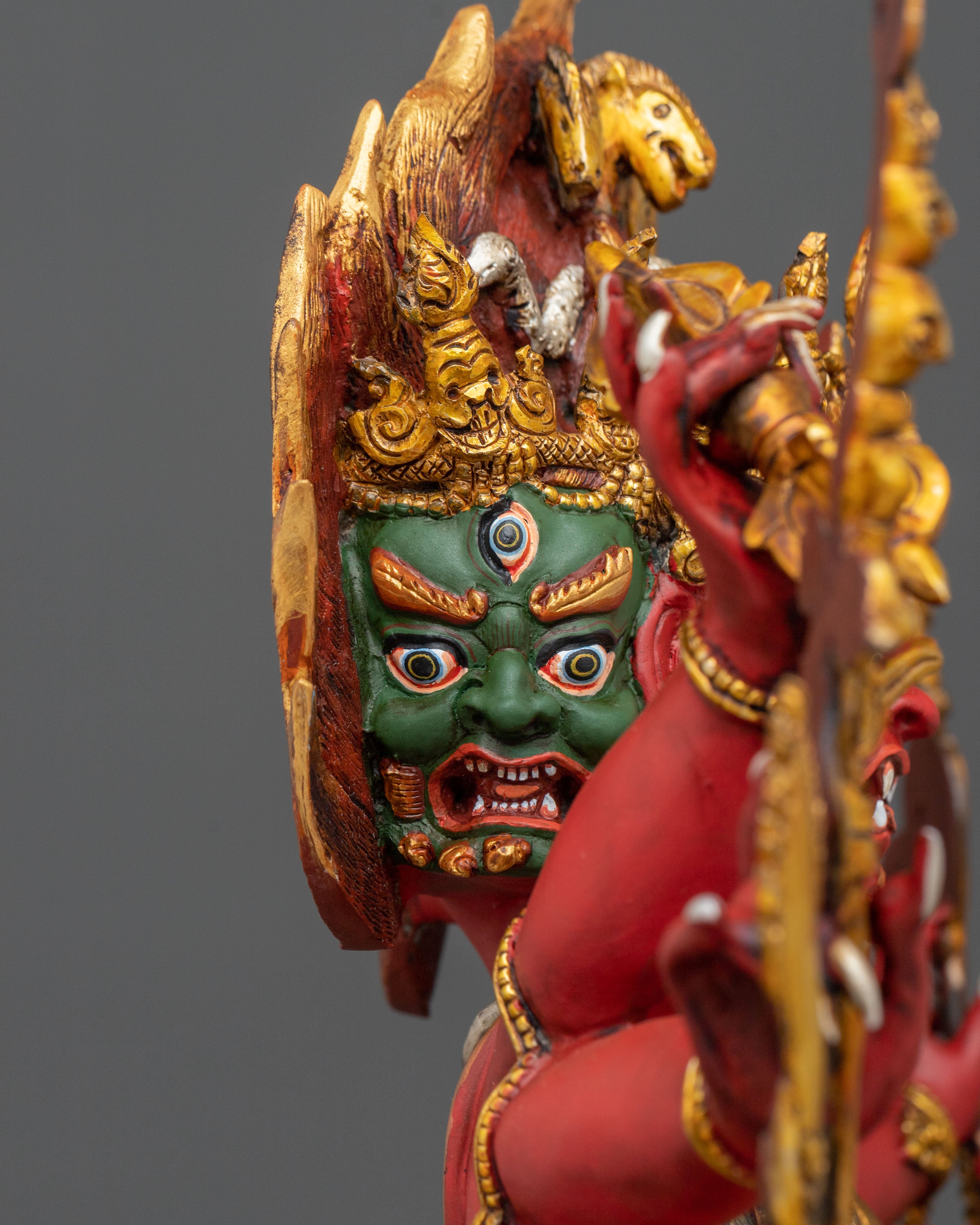 Heyagriva Divine Figurine | 24K Gold Gilded Protector