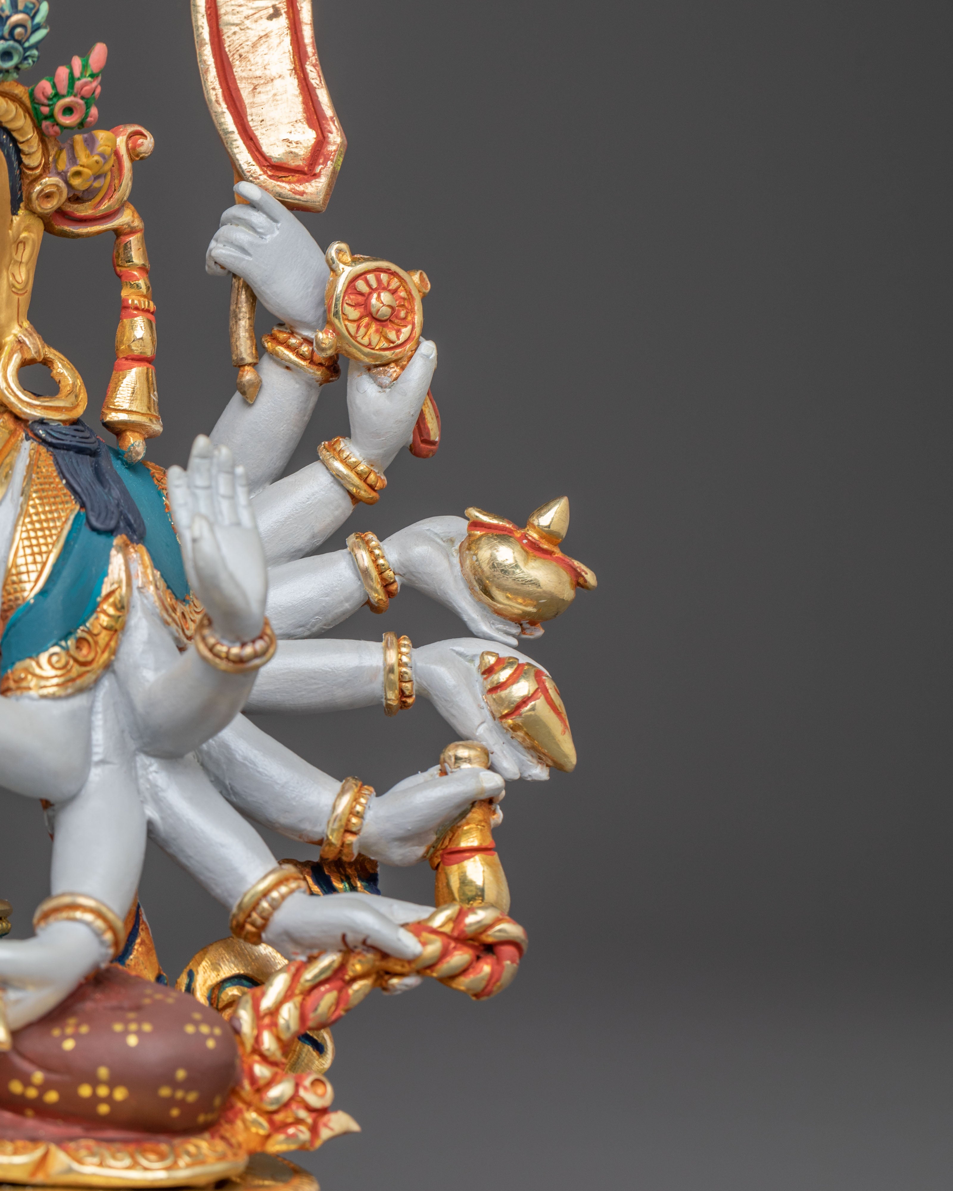 Compassion Goddess Cundi Statue – Handcrafted Gilded Copper Statue