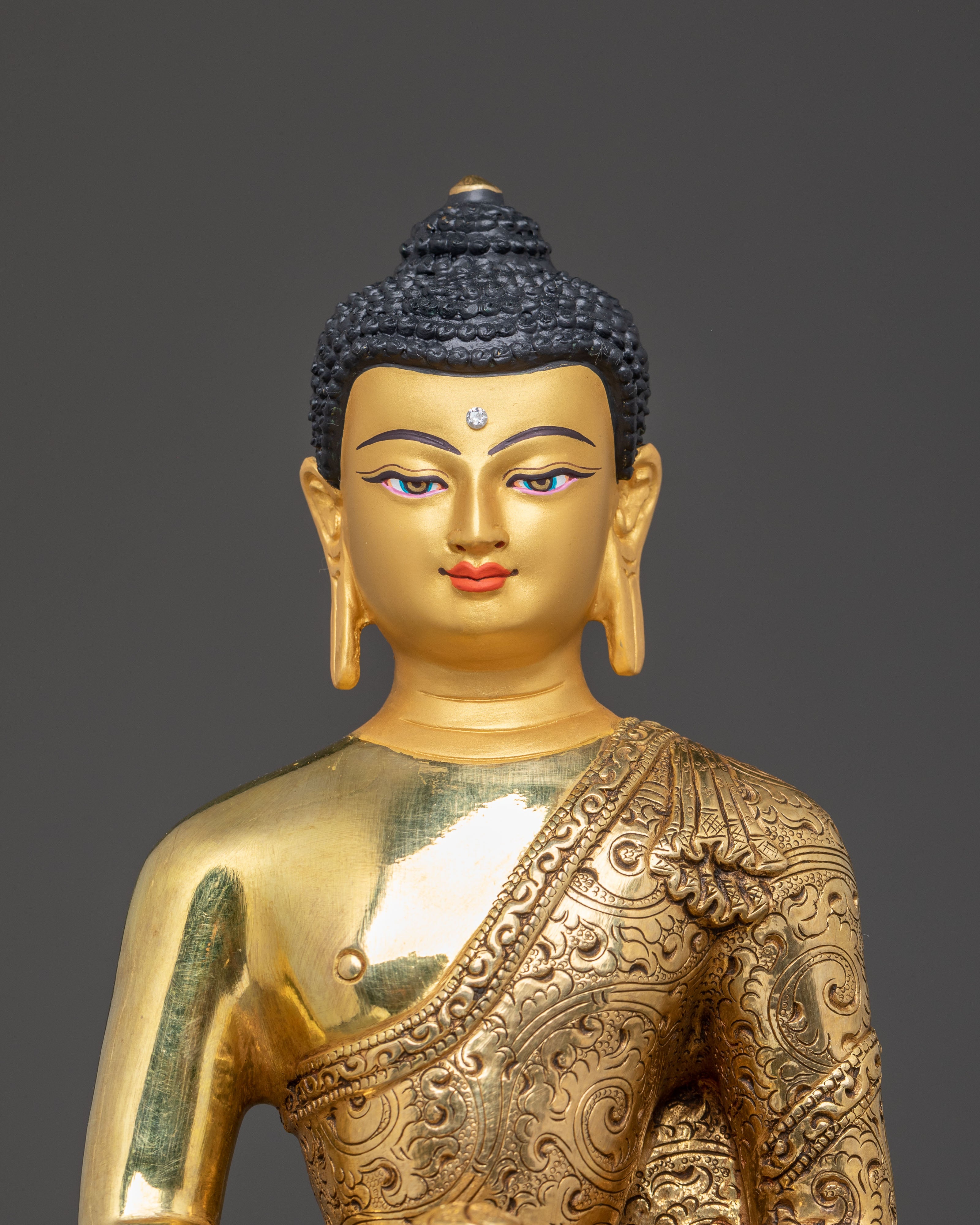 Handcrafted Amitabha Golden Statue | Buddhist Spiritual Art