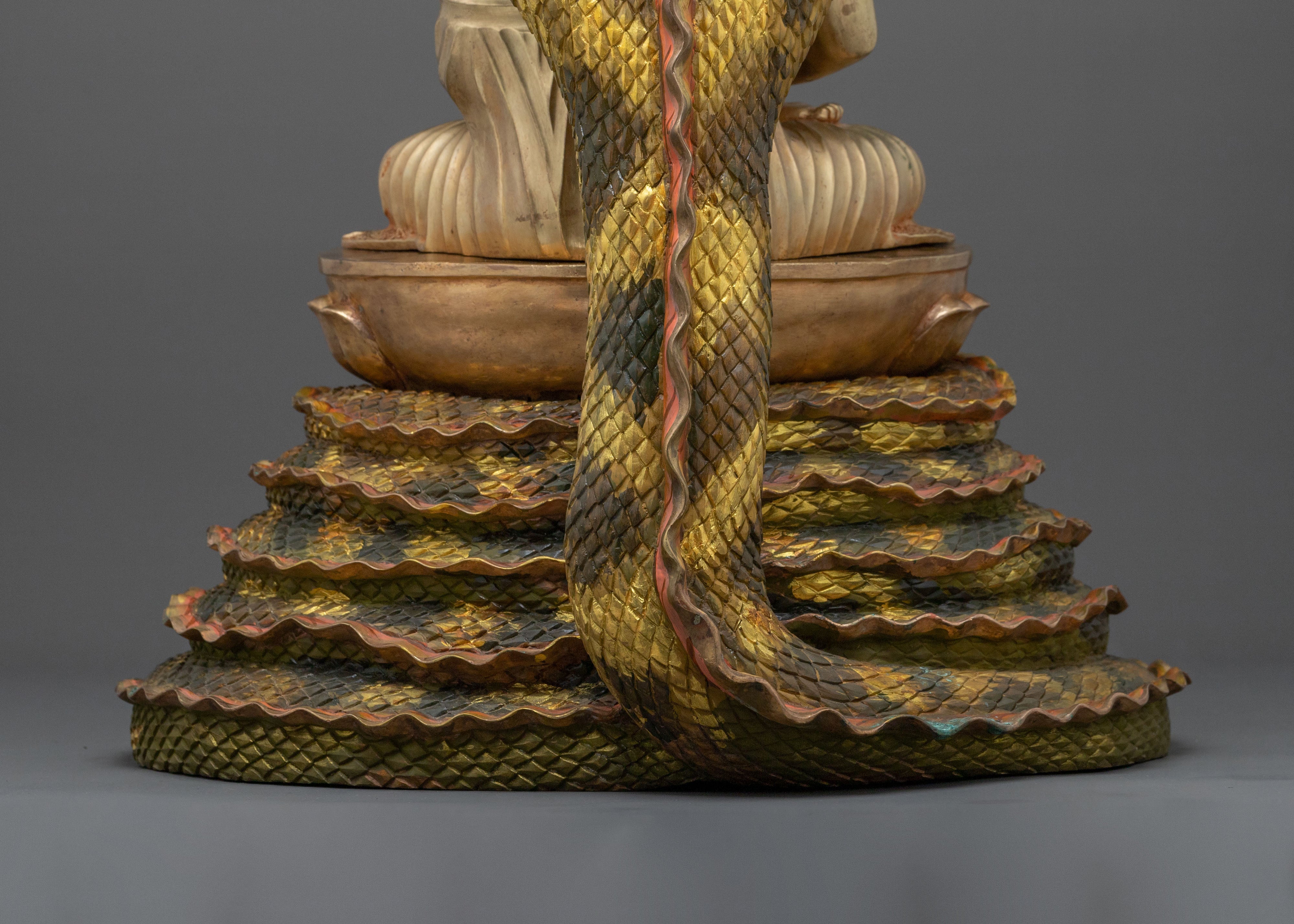 Buddhist Philosopher Naagarjuna Statue | Sacred Altar Sculpture