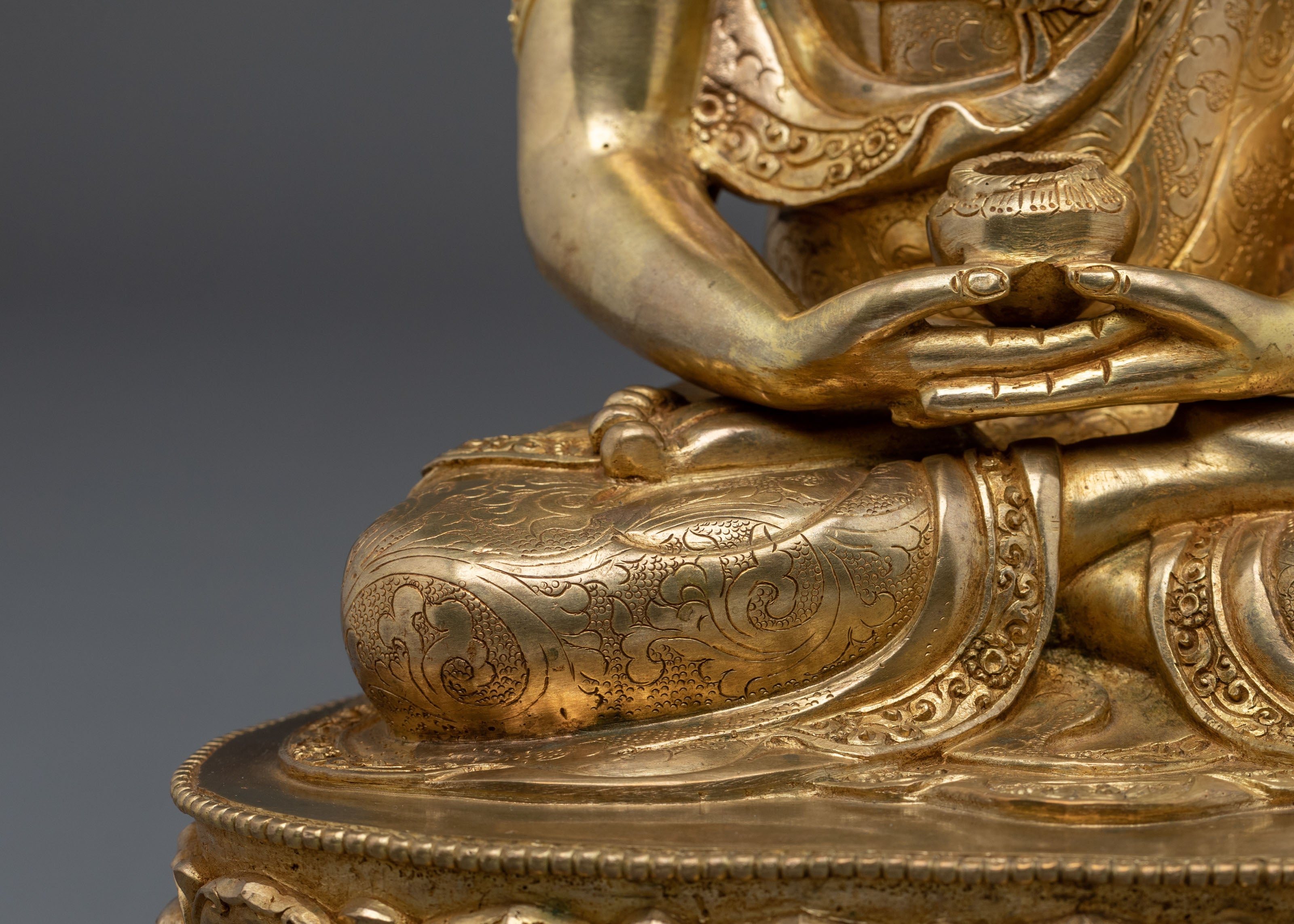 Amitabha Buddha Sculpture | 24k Gold-Coated Sculpture