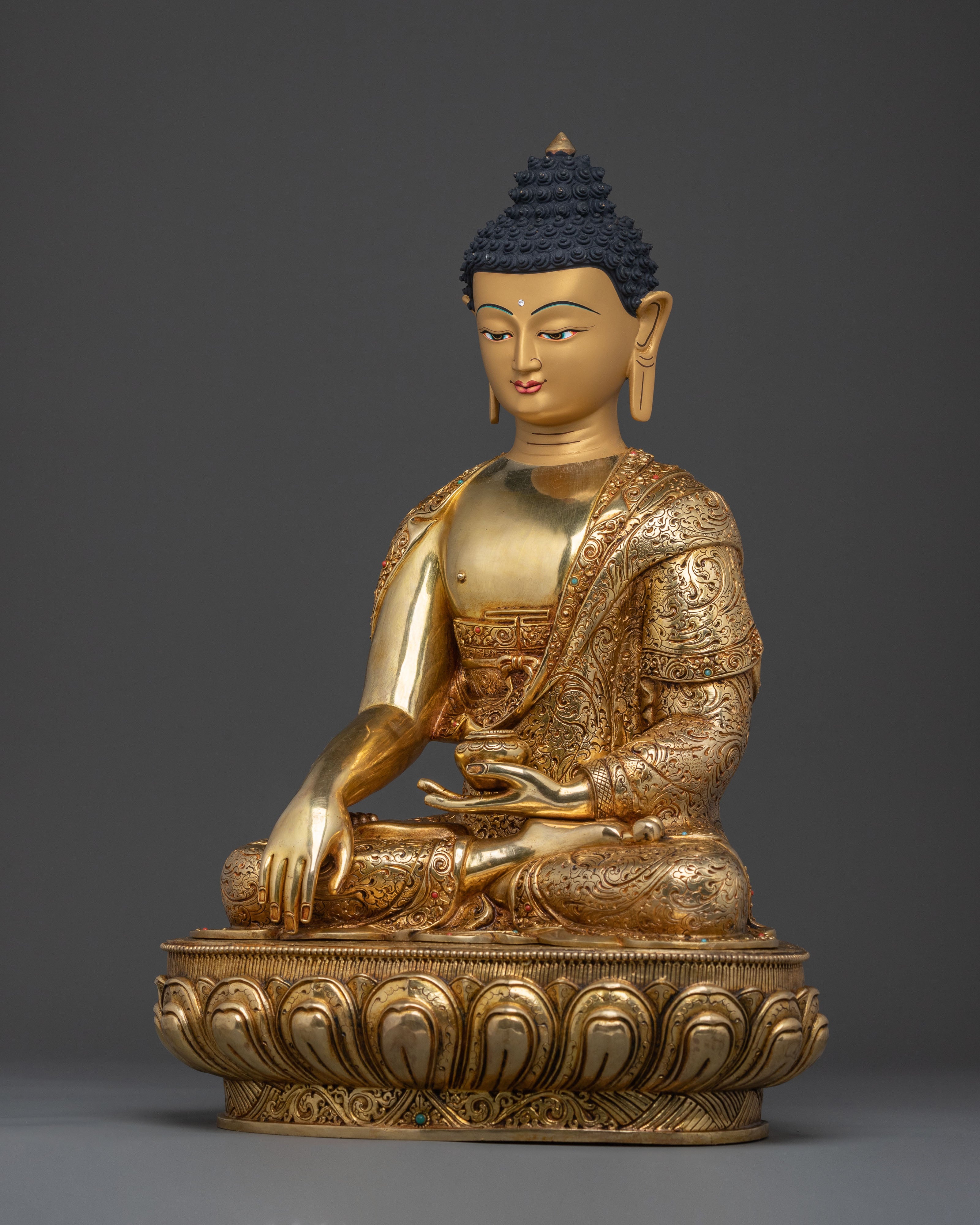 Golden Shakyamuni Buddha Statue | Dharma Teacher
