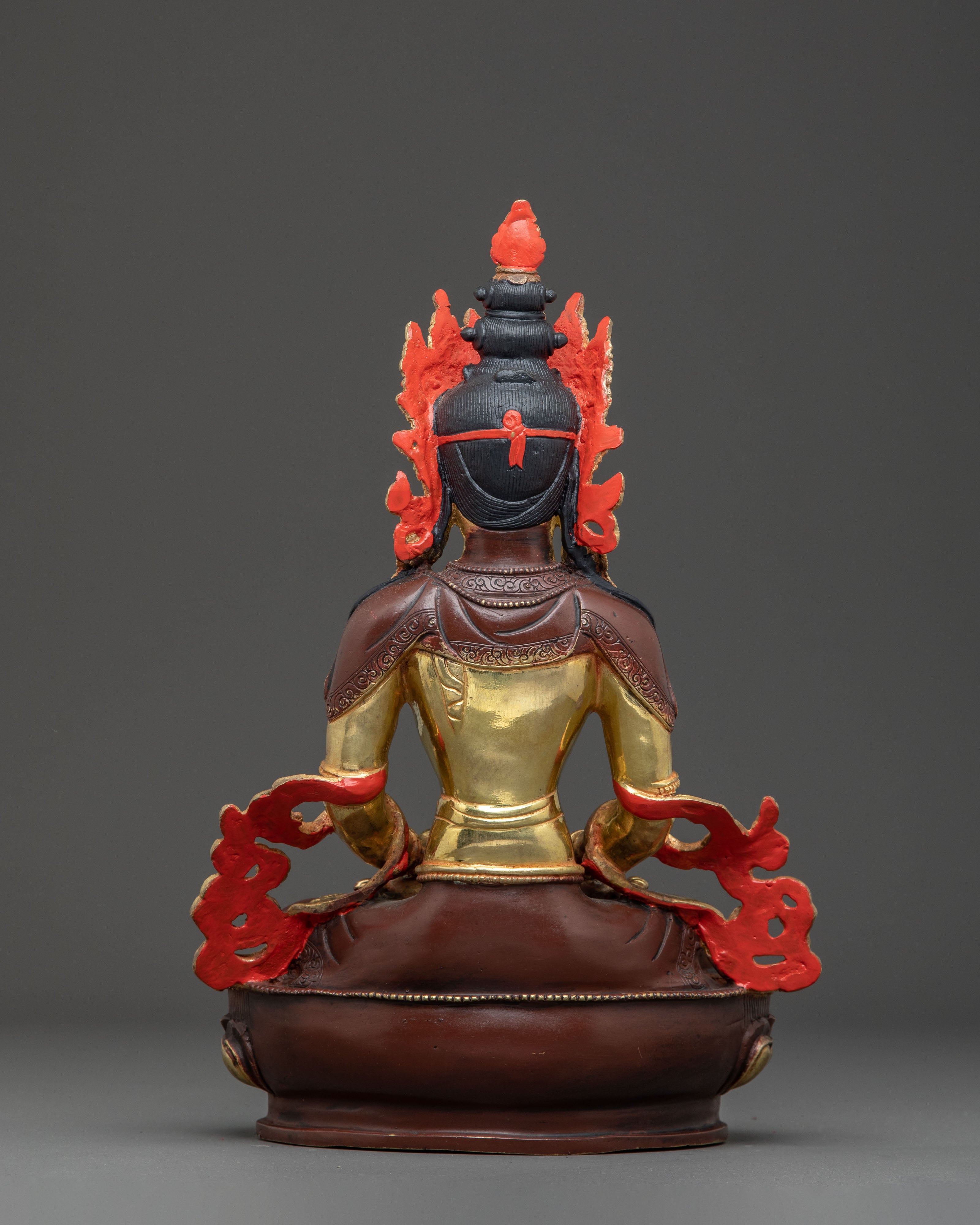 Golden Amitayus Statue Buddha from Pure Land | Eternal Buddha of Longevity