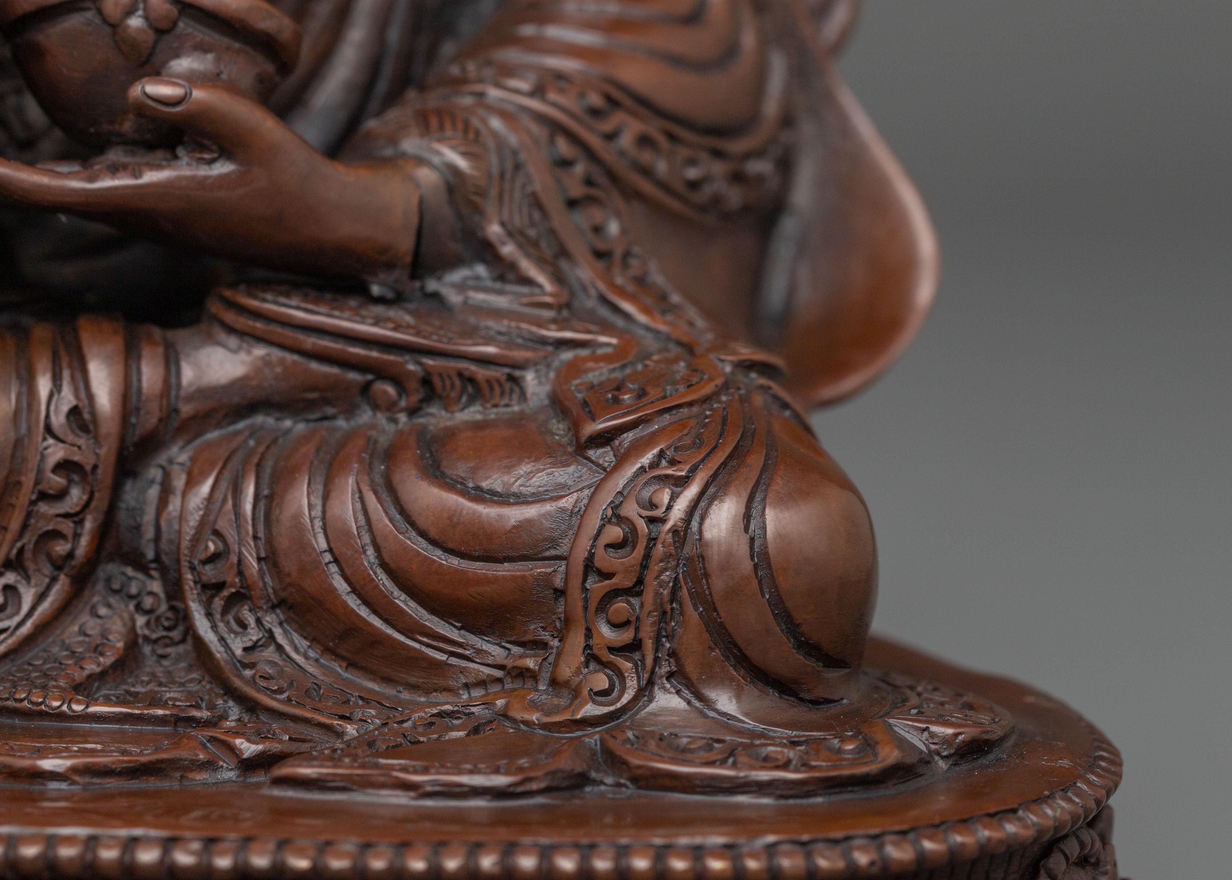 Guru Tsokye Dorje Sacred Buddhist Figurine: Lotus Born Master