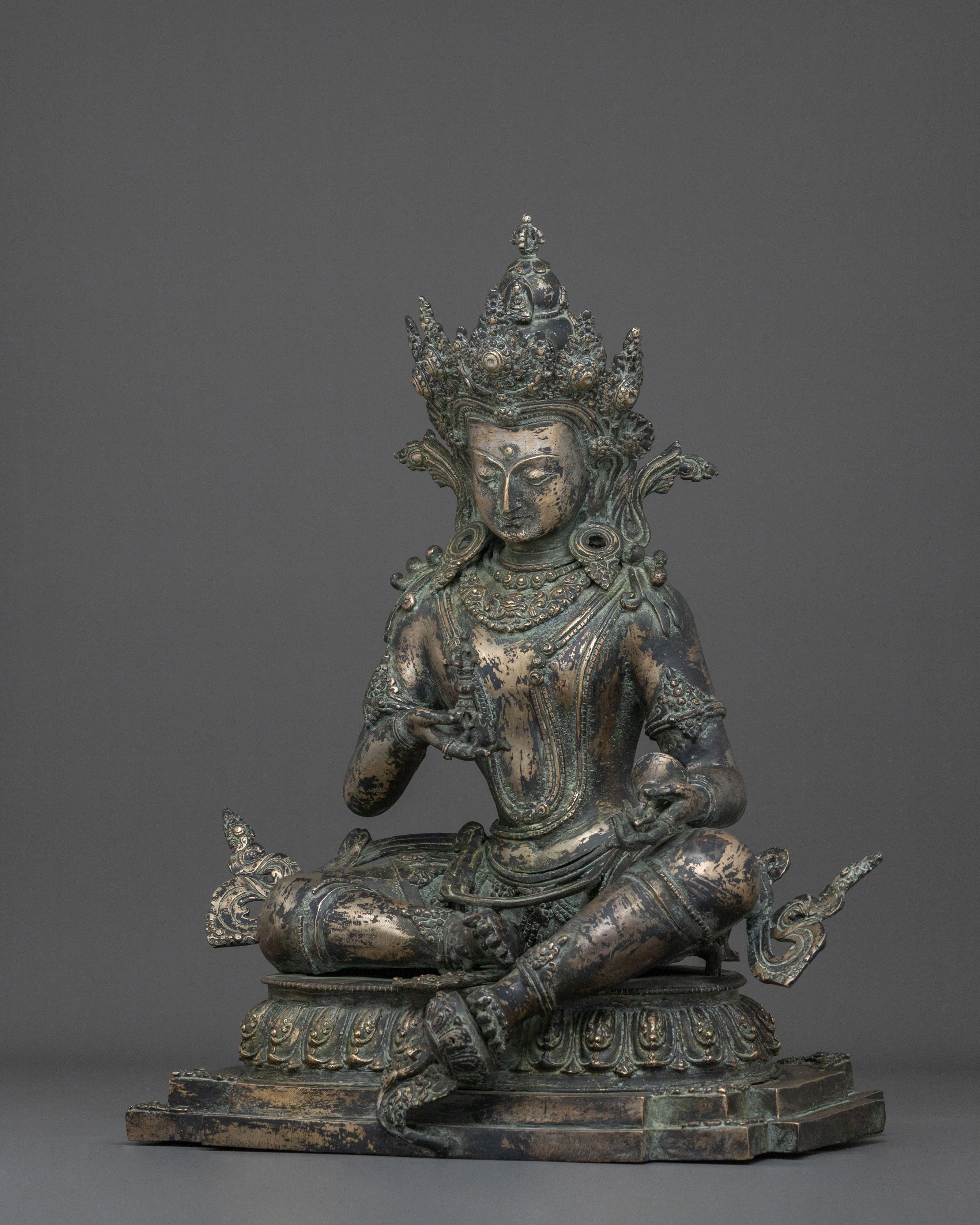 Hand-Carved Vajrasattva Sacred Sculpture | Home Decor