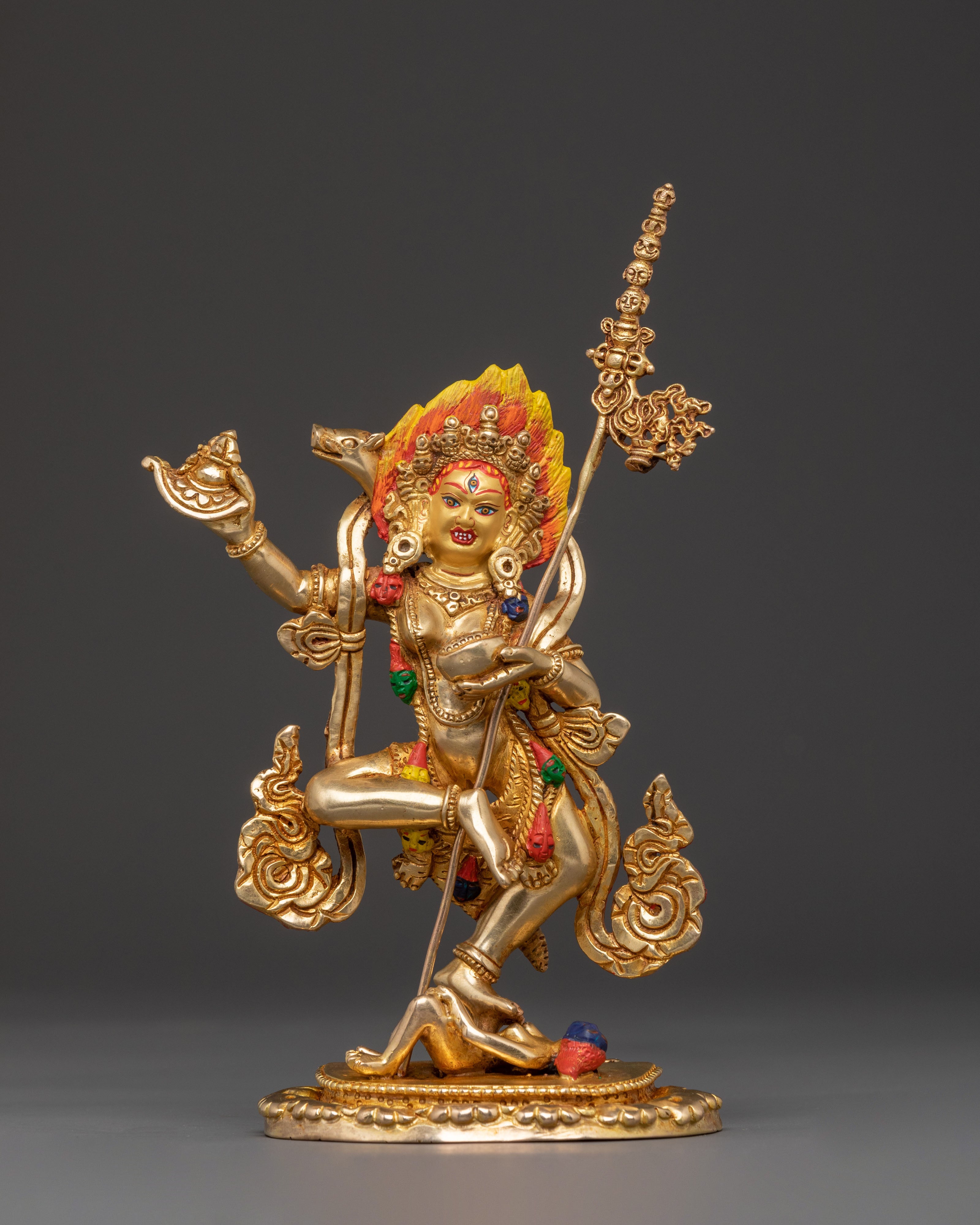 Dorje Phagmo 24K Gold Gilded Statue | Vajrayana Tantric Deity
