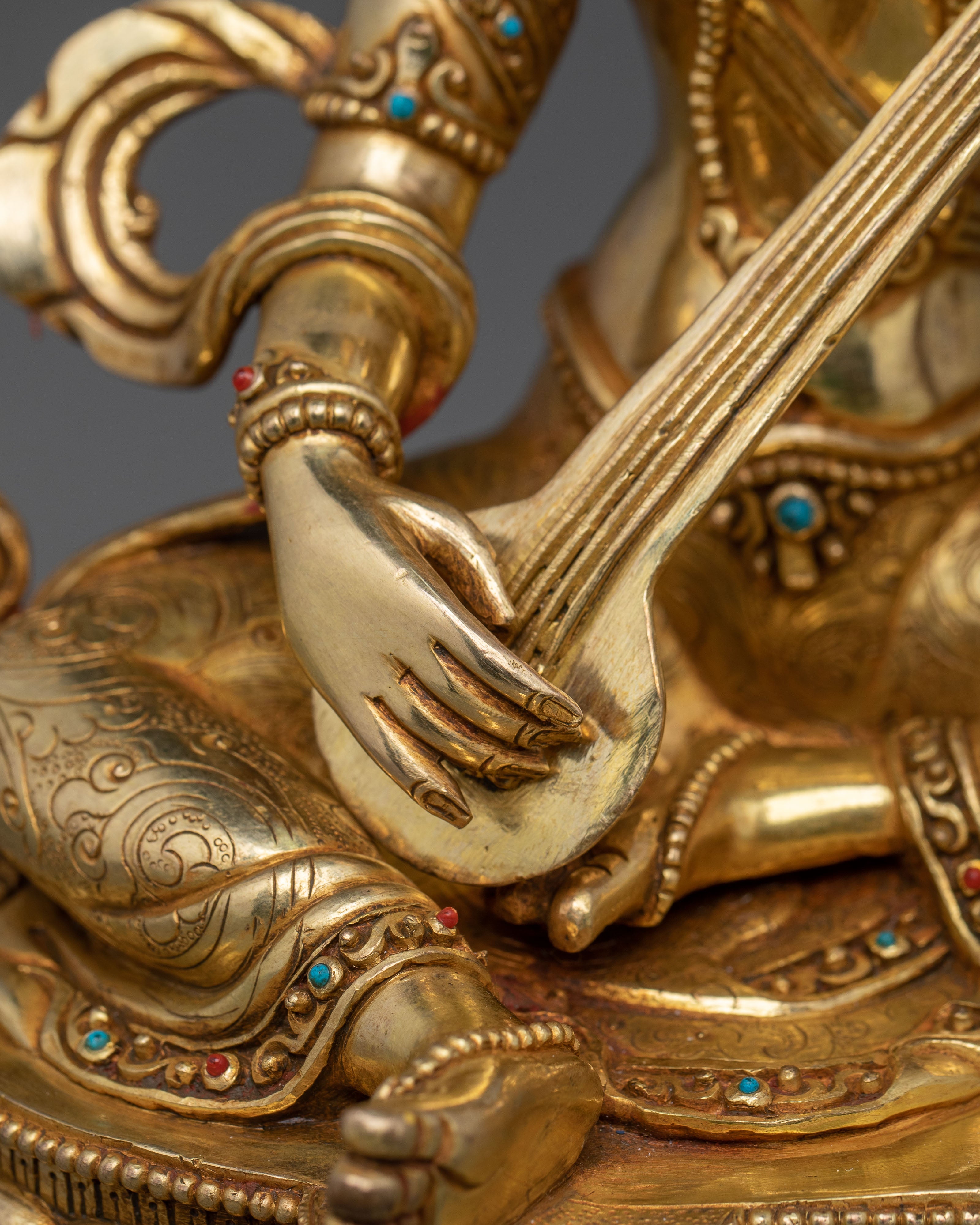 Goddess Saraswati Spiritual Statue | Goddess of Knowledge & Arts Decor
