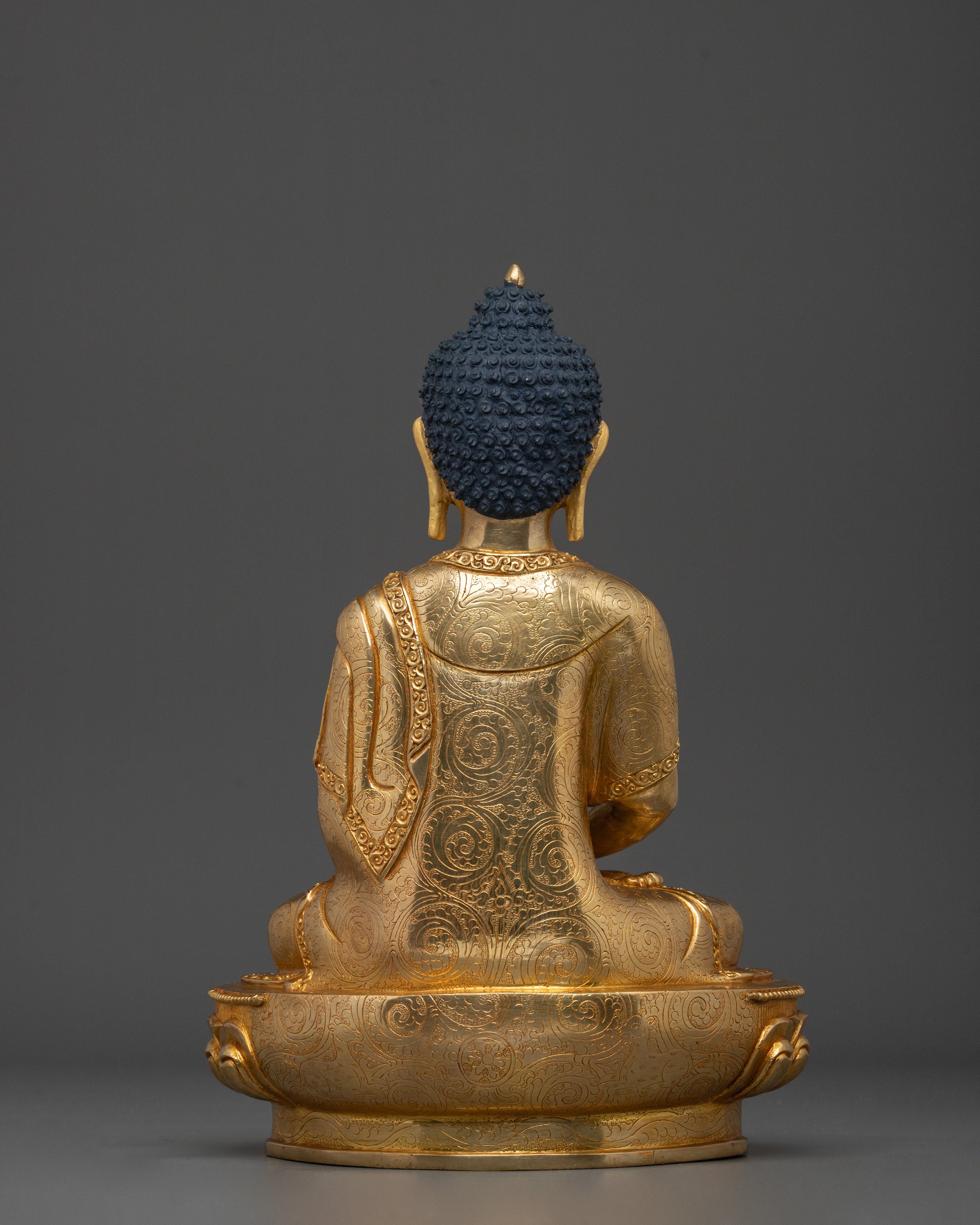 Amitabha Buddha Statue | 24K Gold Gilded Figurine