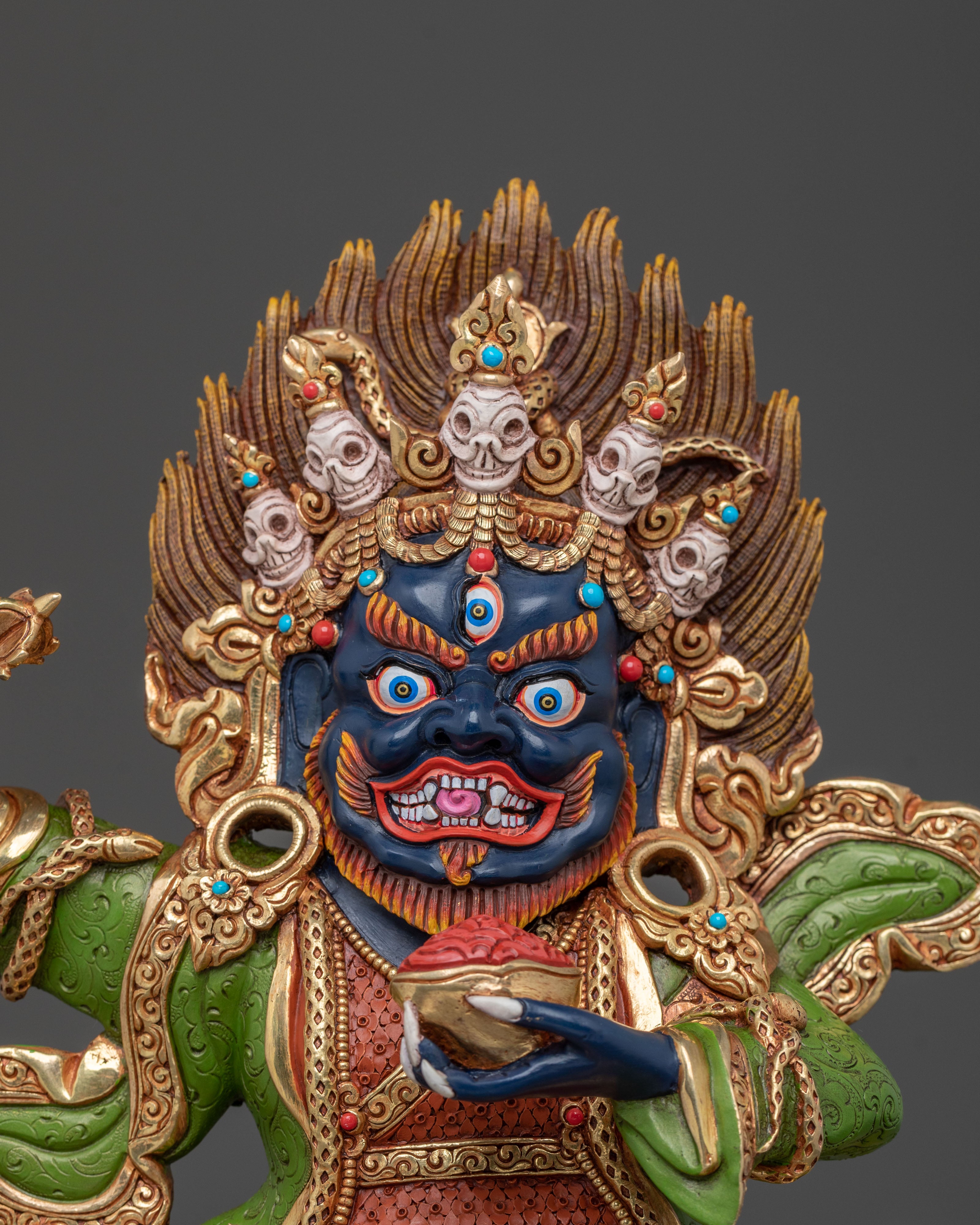 Mahakala Bernakchen Statue: Guardian Deity